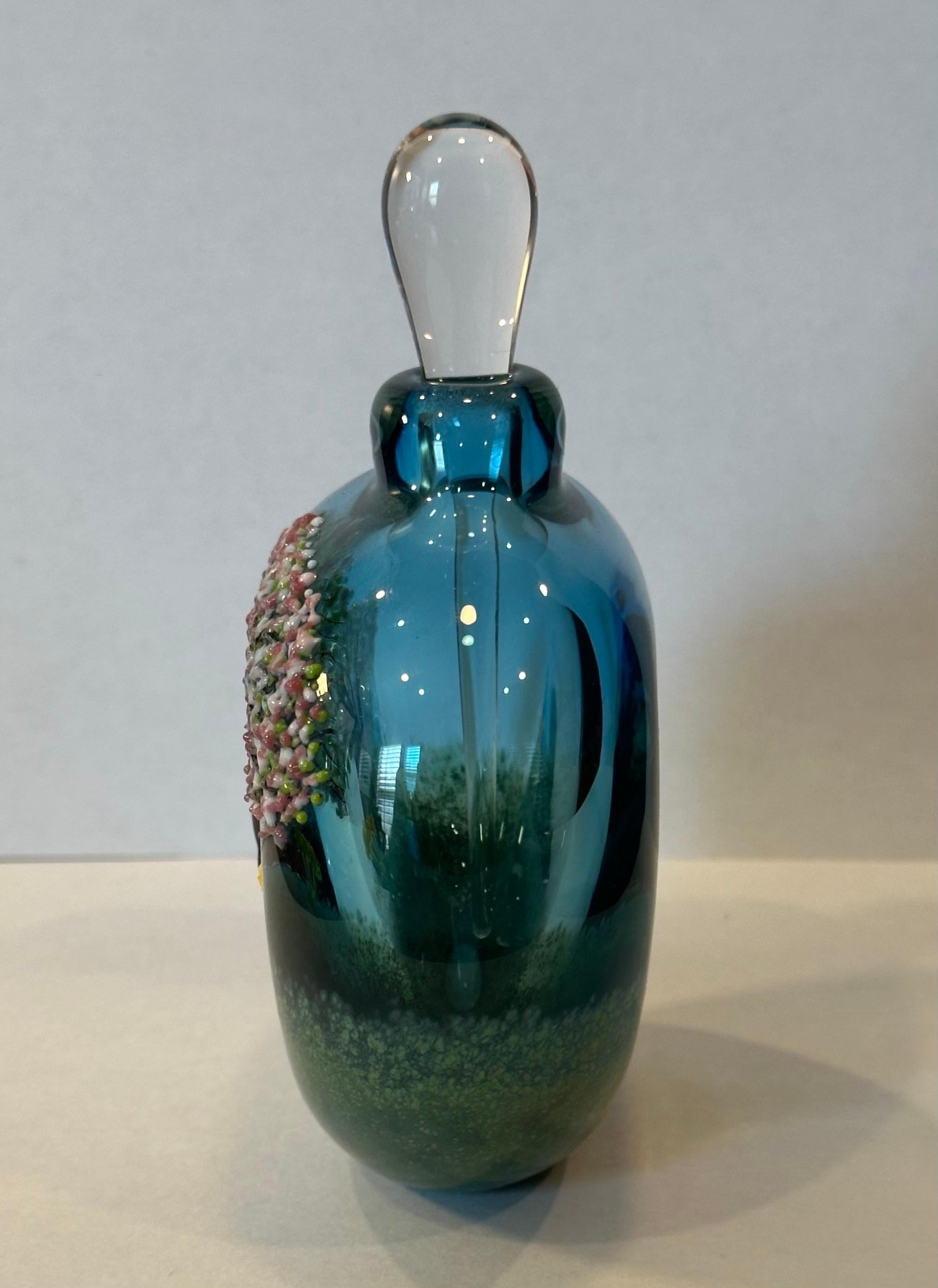 Art Glass Perfume Bottle with Stopper by Matthew Buechner for Thames Glass For Sale 4