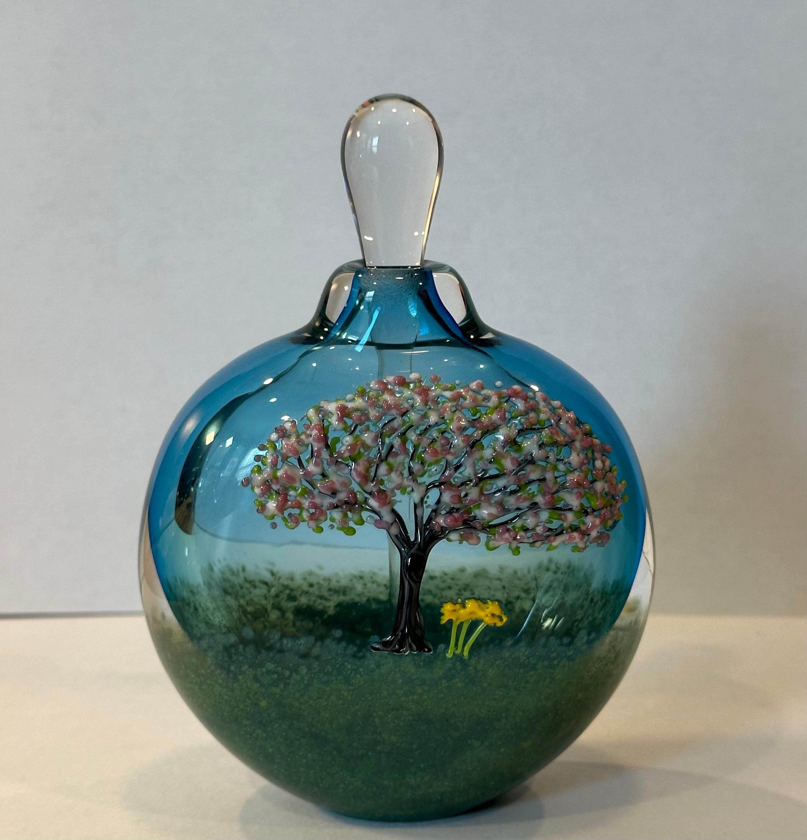 Art Glass Perfume Bottle with Stopper by Matthew Buechner for Thames Glass For Sale 6