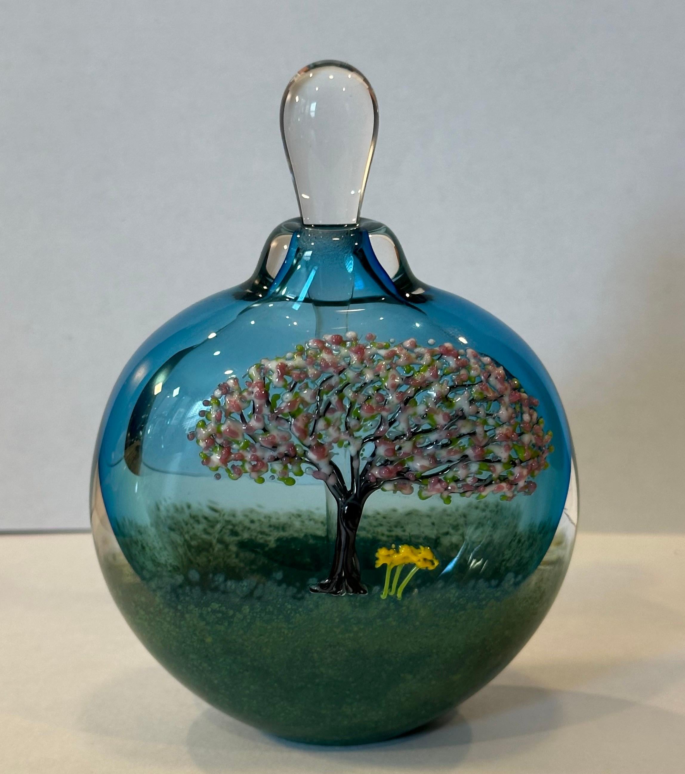 Art Glass Perfume Bottle with Stopper by Matthew Buechner for Thames Glass For Sale 3
