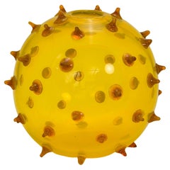 Art Glass, Pino Signoretto Yellow Orb Vase