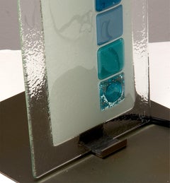 Lampe de table sculpturale en verre d'art par William Olivier pour Antiques Mc:: France:: 2009