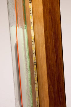 Skulpturale Tischleuchte aus Kunstglas von William Olivier für Antiques Mc:: Frankreich:: 2009