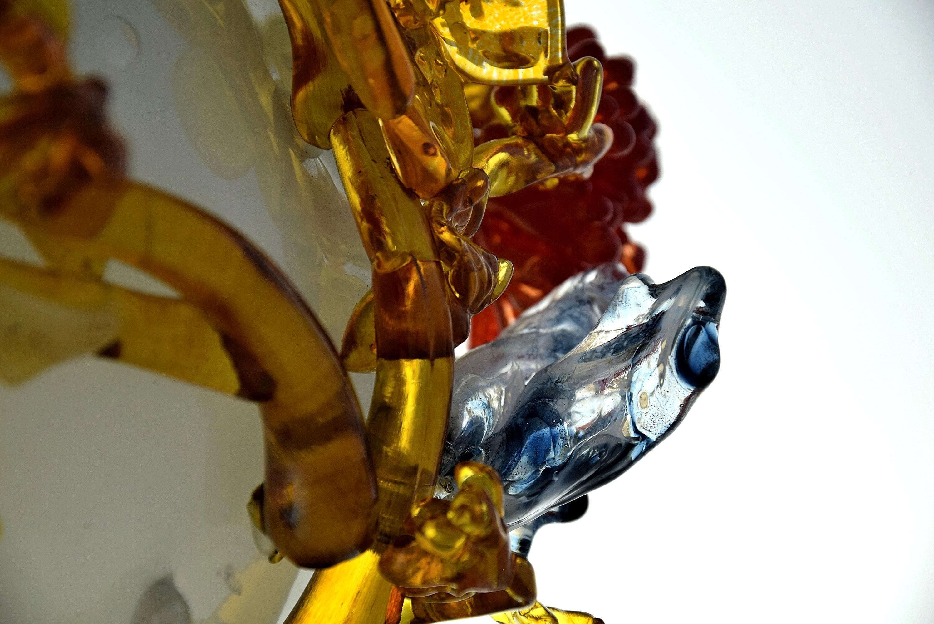 Blown Glass Art Glass Sculpture by Bernard Heesen, 2019