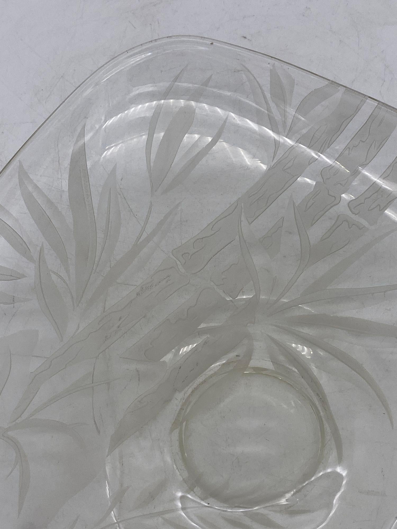 Art Glass Serving Plate by Dorothy C Thorpe In Excellent Condition For Sale In Van Nuys, CA