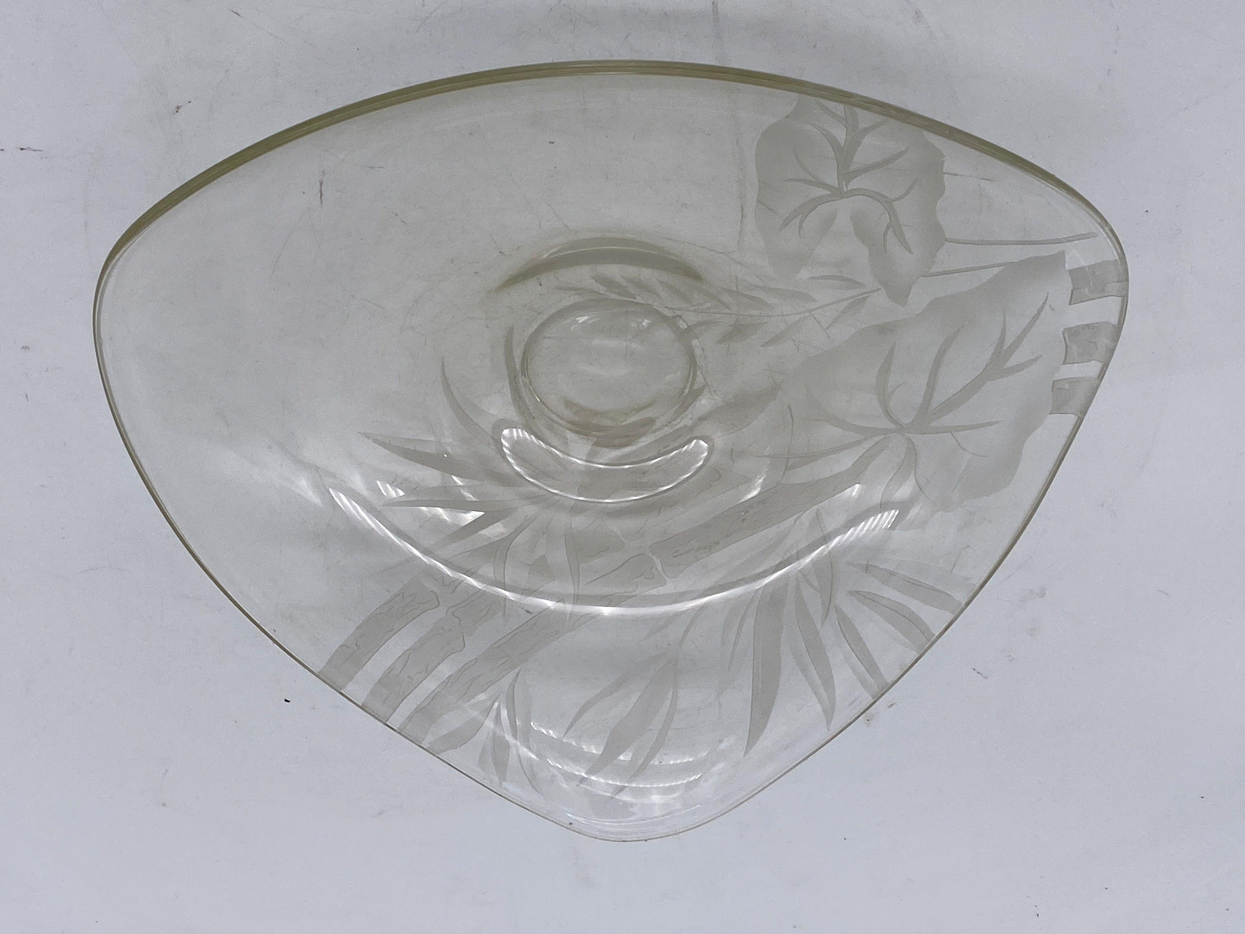 Art Glass Serving Plate by Dorothy C Thorpe 1