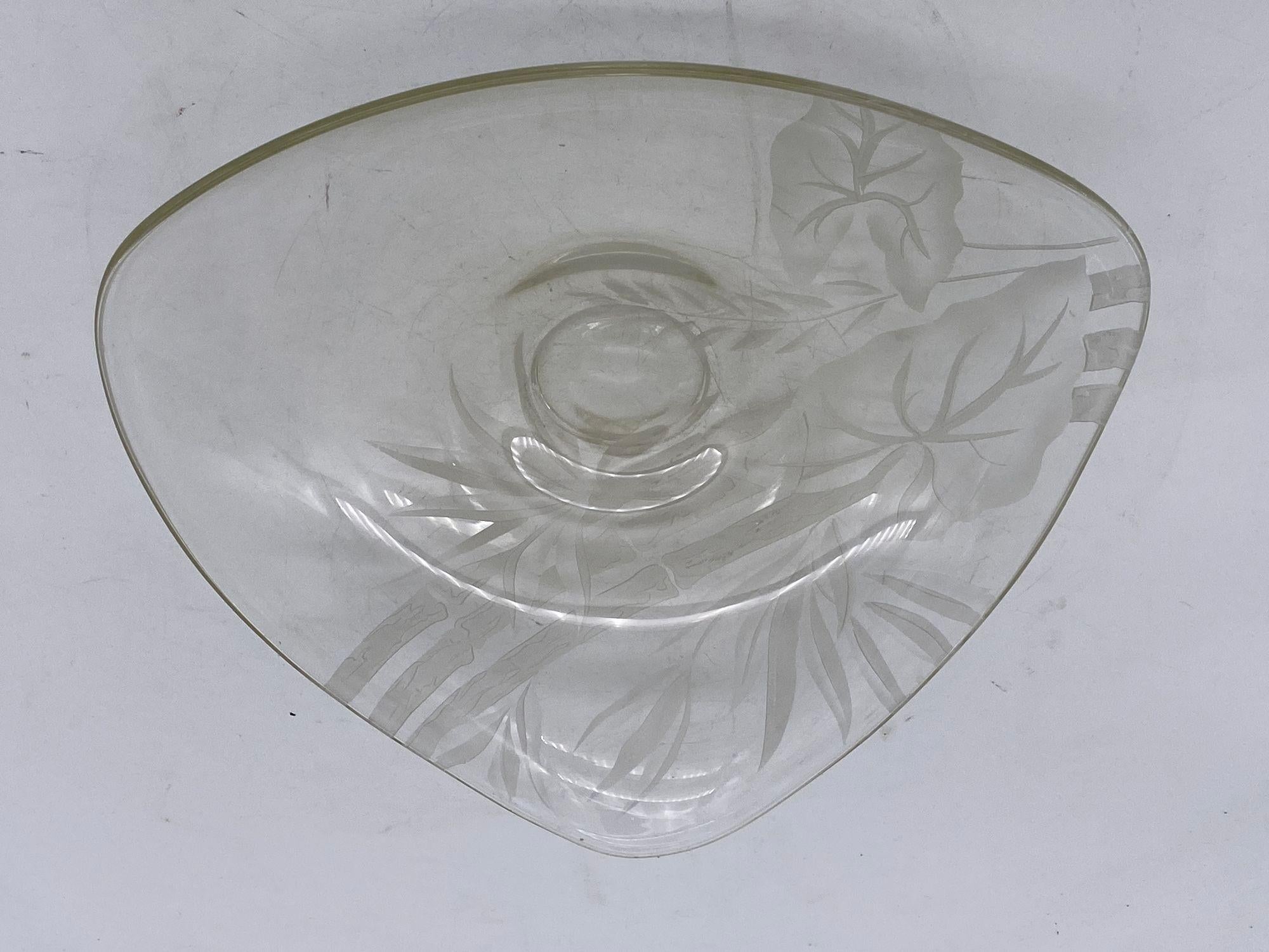 Art Glass Serving Plate by Dorothy C Thorpe For Sale 2