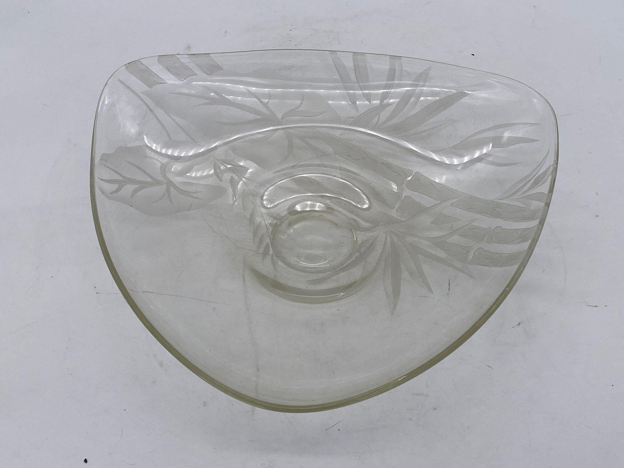 Art Glass Serving Plate by Dorothy C Thorpe For Sale 3
