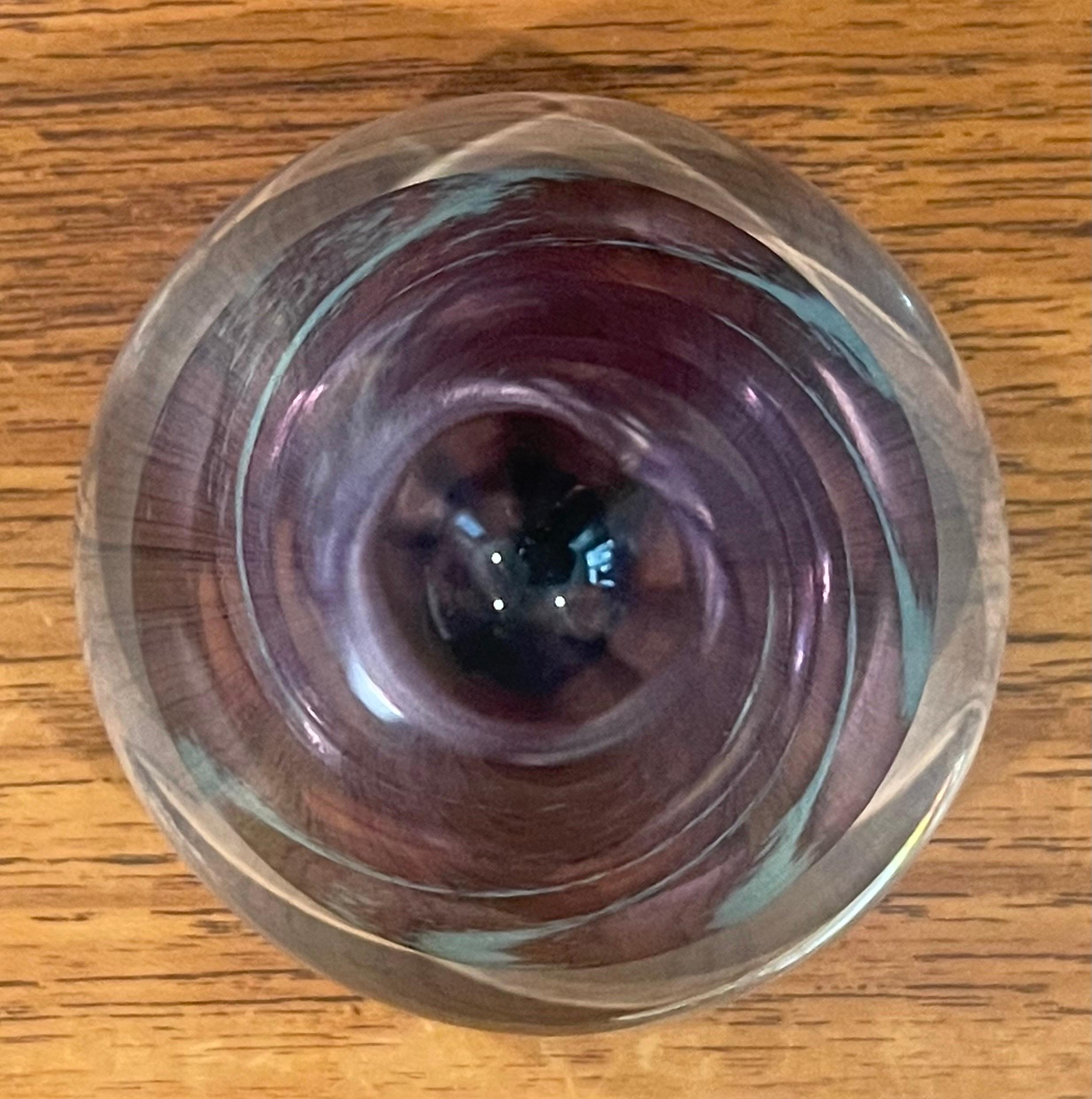 20th Century Art Glass Sommerso Paperweight by Maui Hot Island Glass For Sale