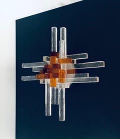 Art Glass STAR Sconce Wall Lamp, Murano Italy 1970's
