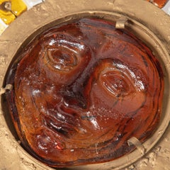 Art Glass Sun Sculpture Lamp by Felipe Delfinger for Feders, Mexico, circa 1960