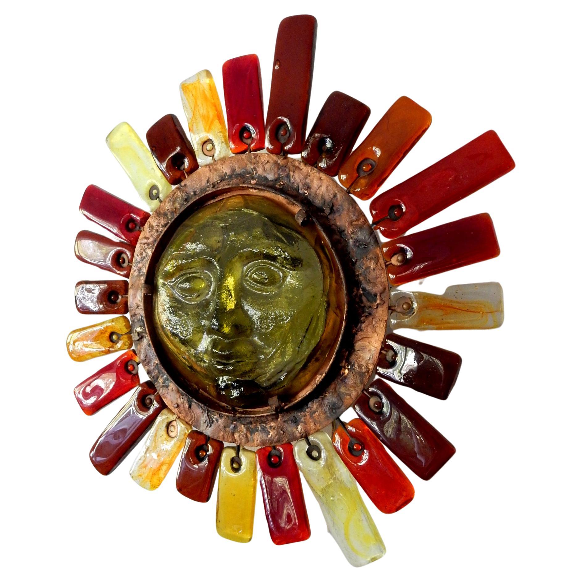Lampada scultura solare in vetro artistico di Felipe Derflingher per Feders