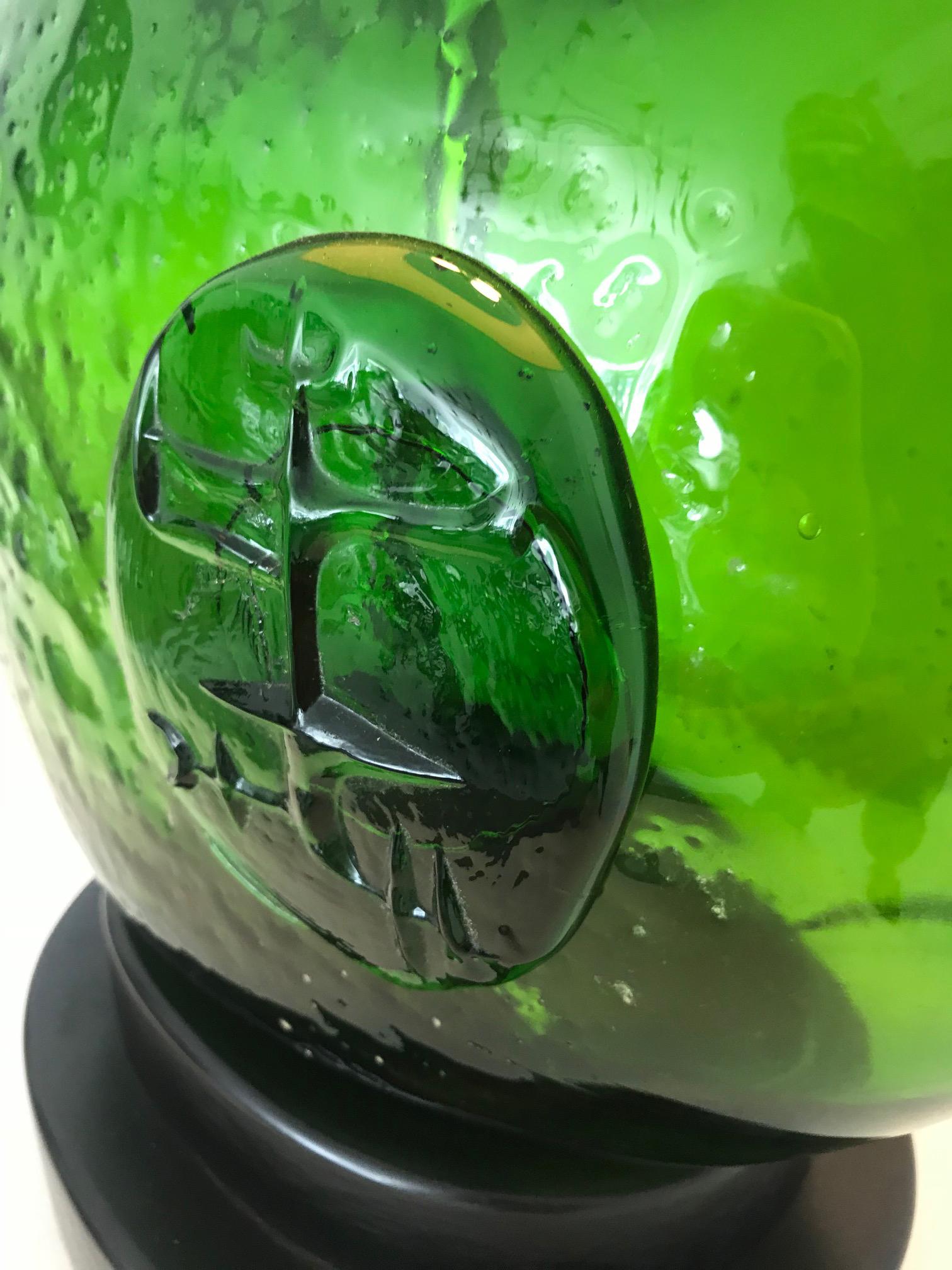 Art Glass Table Lamp by Wayne Husted for Blenko In Good Condition For Sale In Atlanta, GA