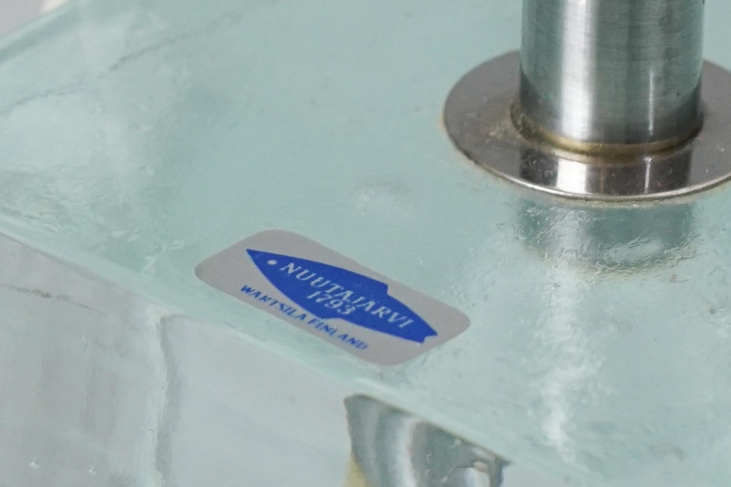 Art Glass Table Lamp, Oiva Toikka, Ker Lux, Nuutajärvi Notsjö, 1960s In Good Condition In Helsinki, Uusimaa