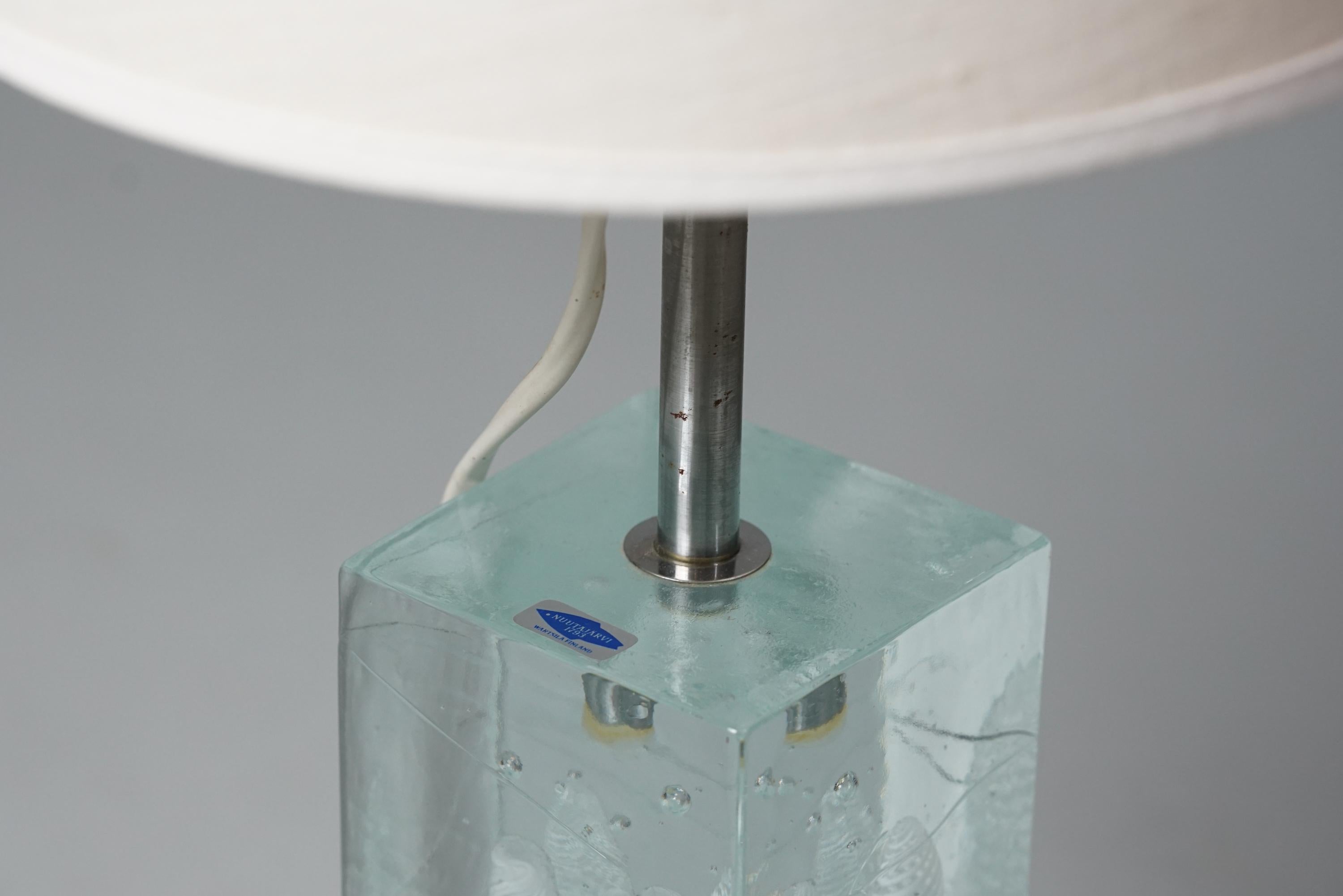 20th Century Art Glass Table Lamp, Oiva Toikka, Ker Lux, Nuutajärvi Notsjö, 1960s