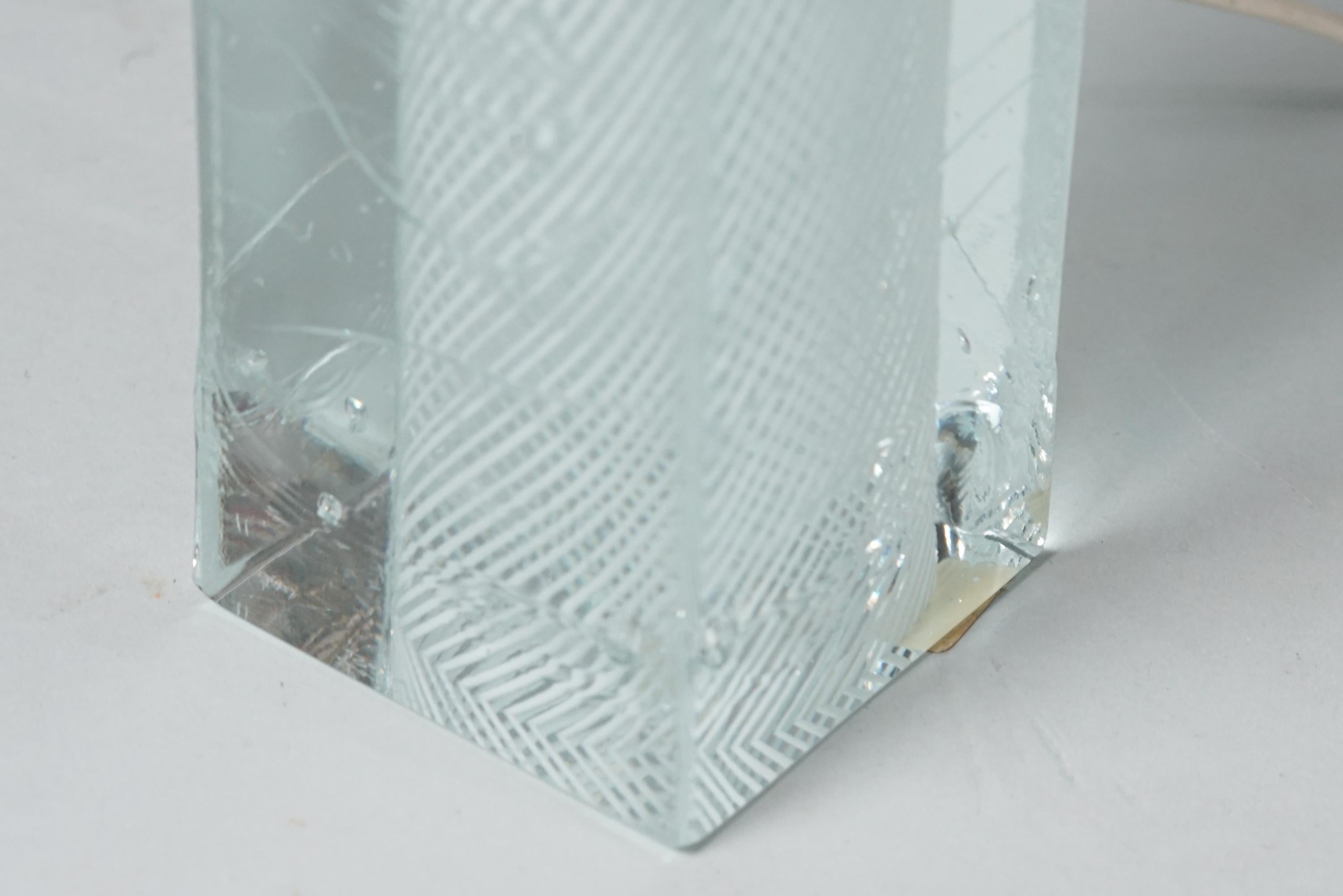 Metal Art Glass Table Lamp, Oiva Toikka, Ker Lux, Nuutajärvi Notsjö, 1960s