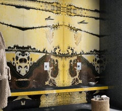 Art Glass Terrain Decorative Panel for Multiple Uses Dimension Customizable