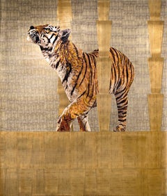 Art Glass & Tiger Mosaic Decorative Panel Multiple Uses Dimension Customizable