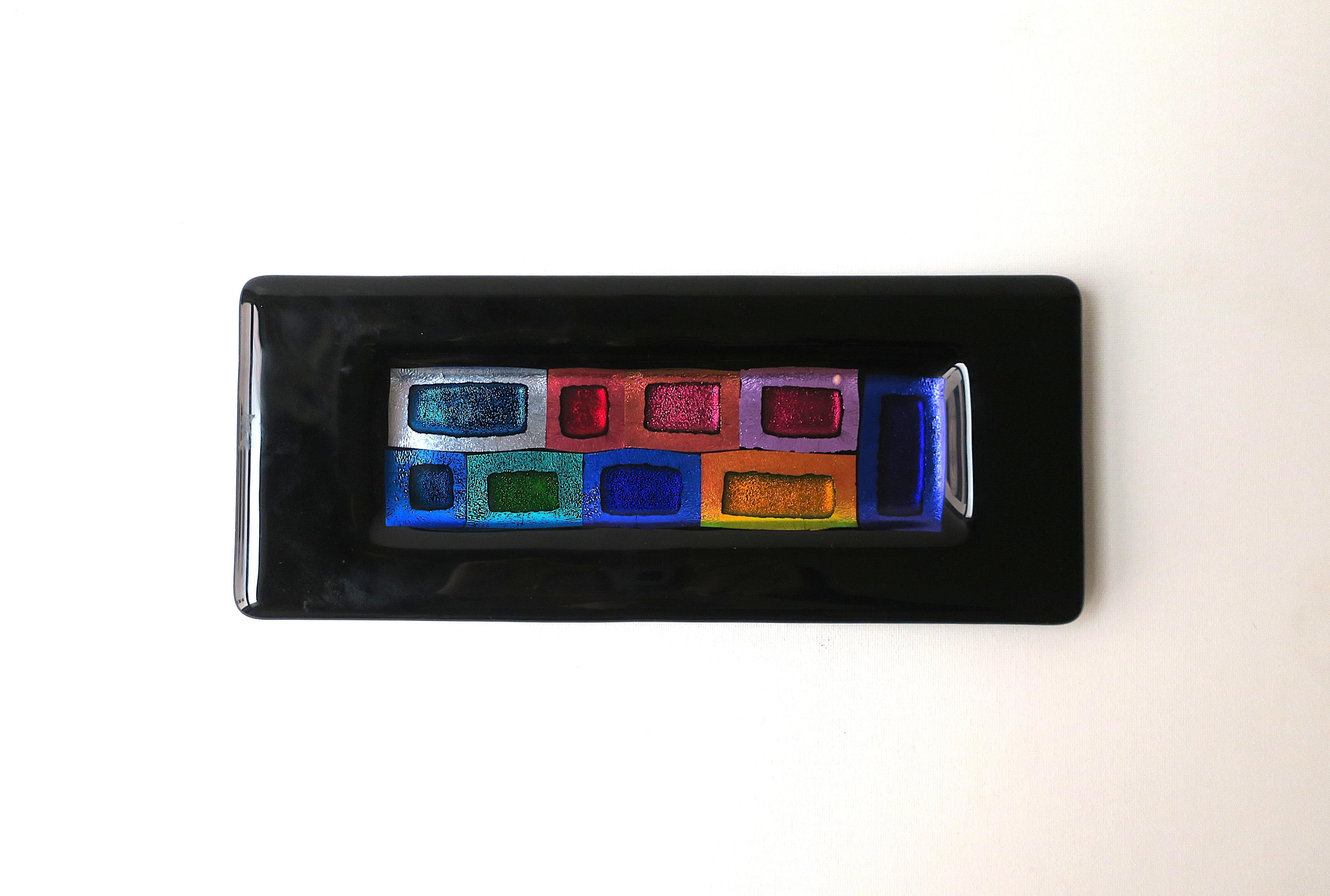 Americano Vassoio in vetro artistico Catchall in vendita