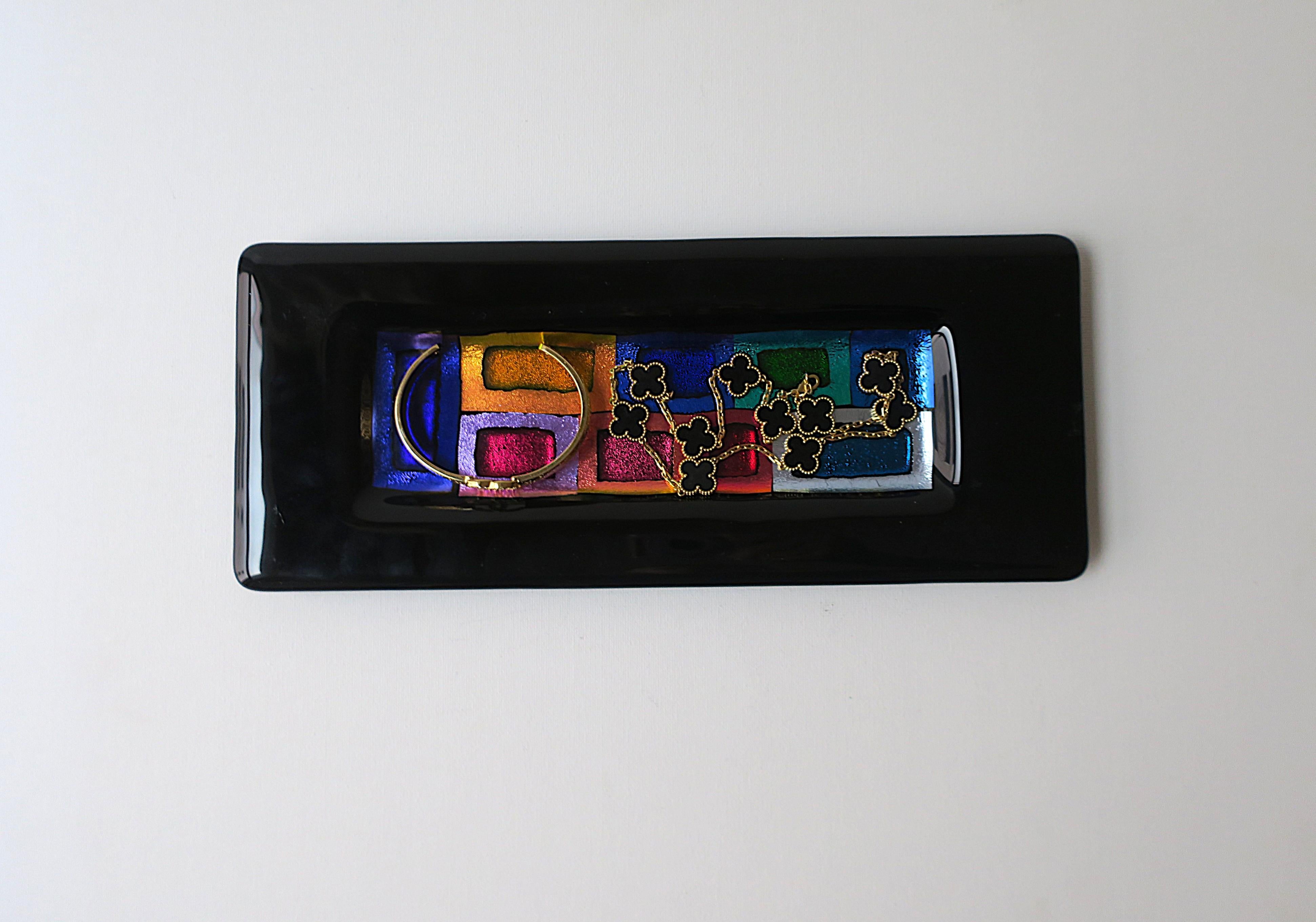 Vassoio in vetro artistico Catchall In condizioni ottime in vendita a New York, NY