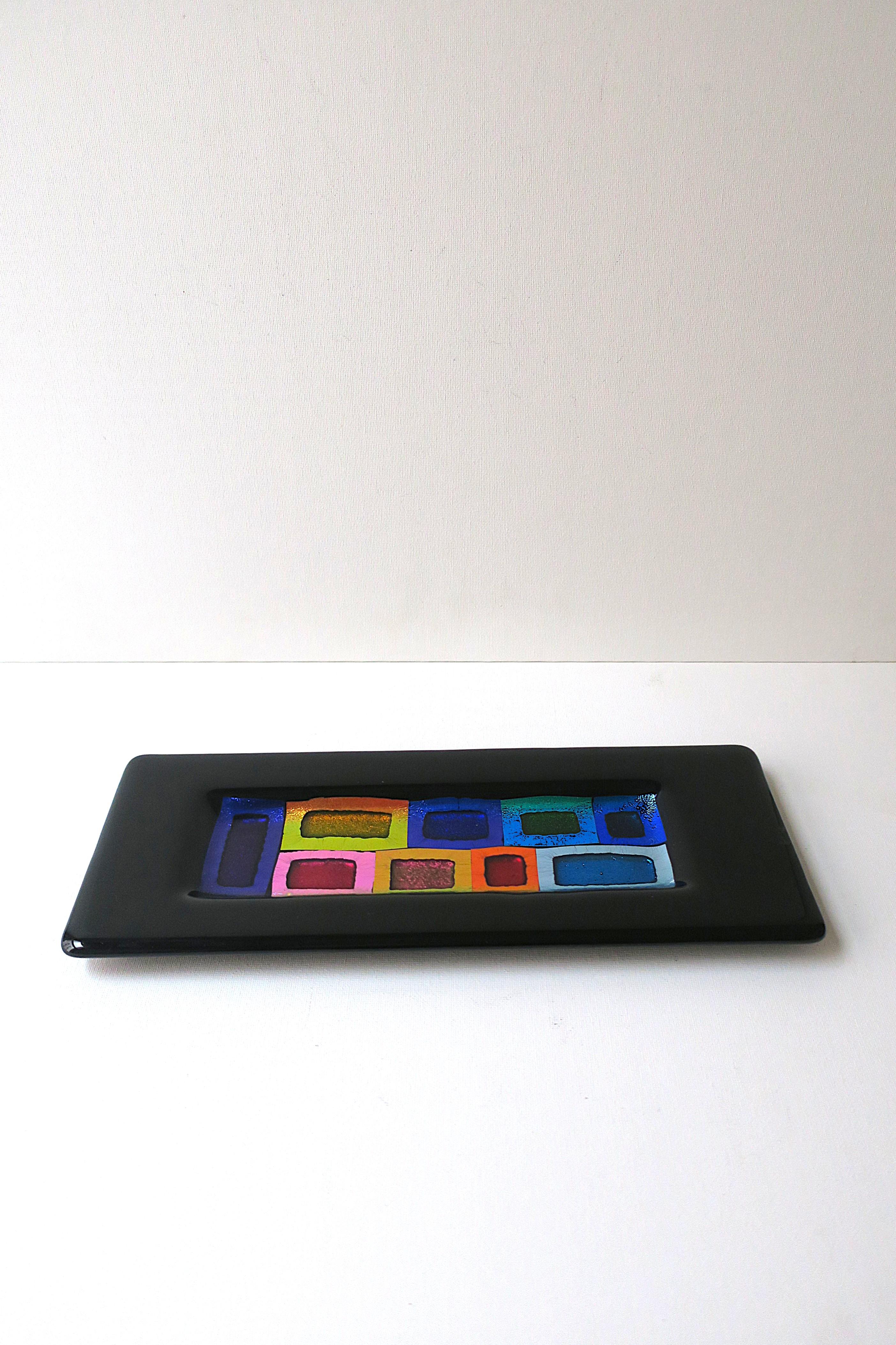 XXI secolo e contemporaneo Vassoio in vetro artistico Catchall in vendita