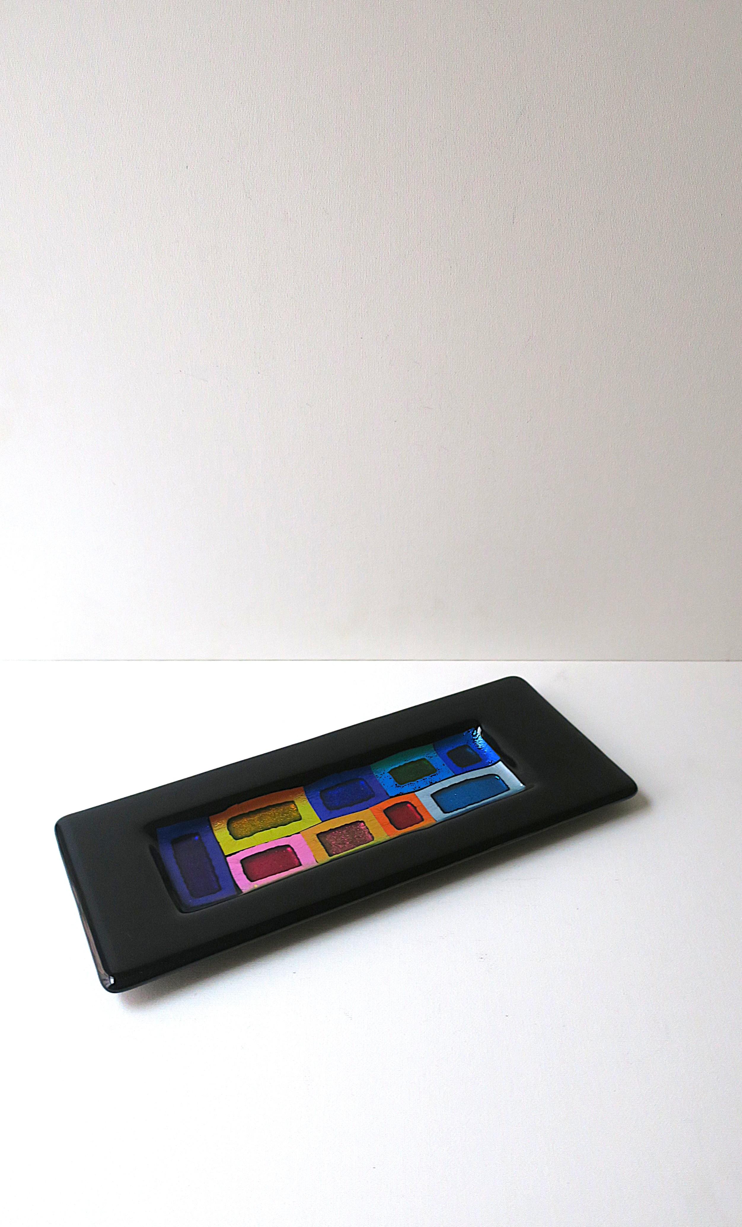 Vassoio in vetro artistico Catchall in vendita 1