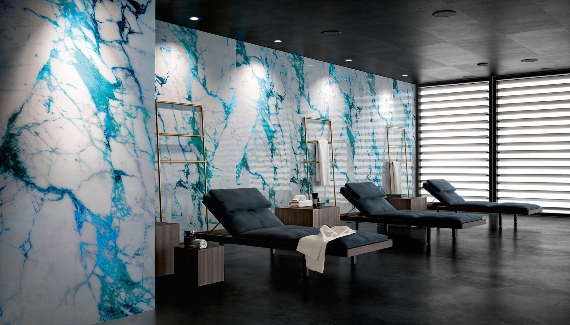 Panel Decorativo de Vidrio Turchese para Múltiples Usos Acabado Macizo Italiano en venta