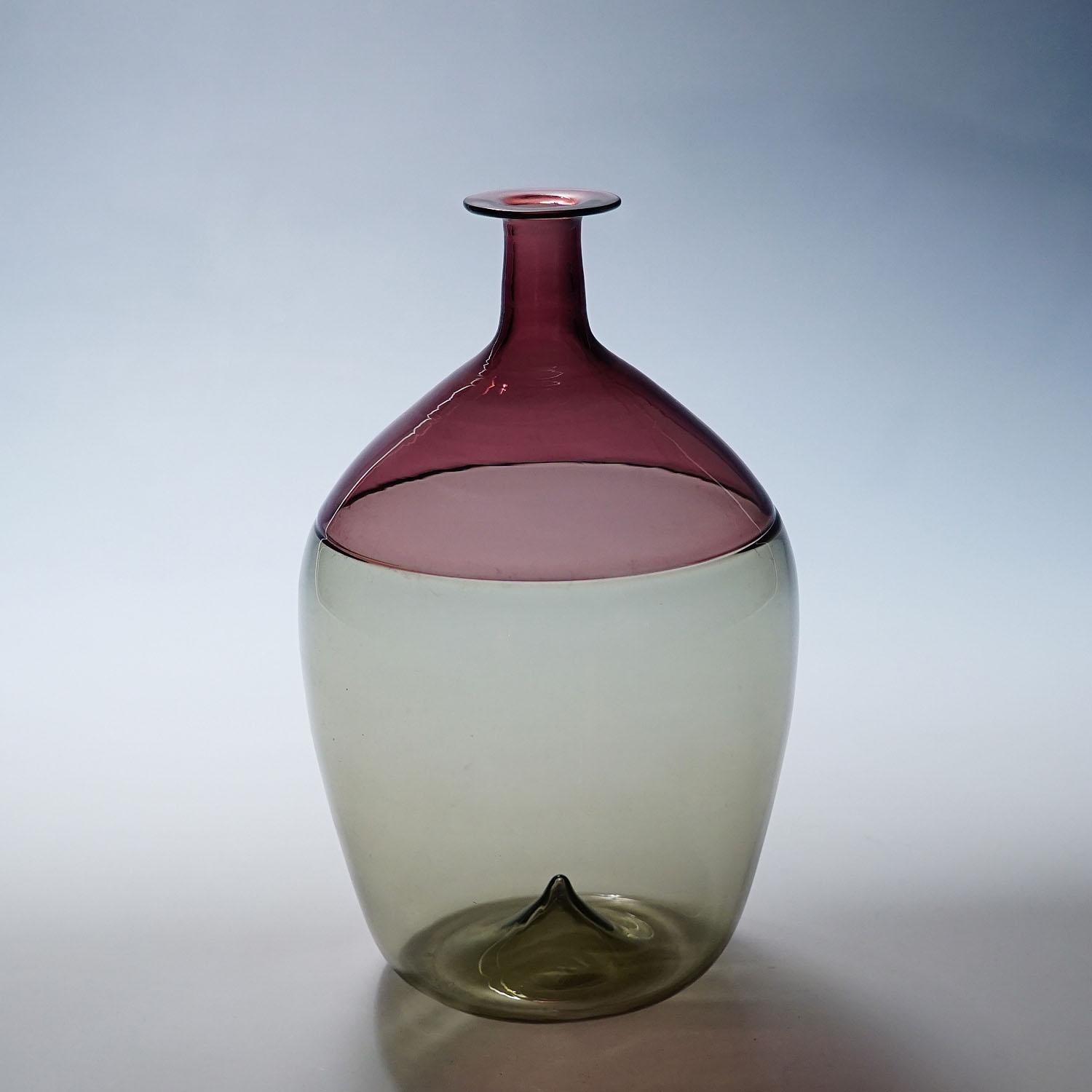 Mid-Century moderno Vaso in vetro artistico 'Bolle' di Tapio Wirkkala per Venini, Murano 1966 in vendita