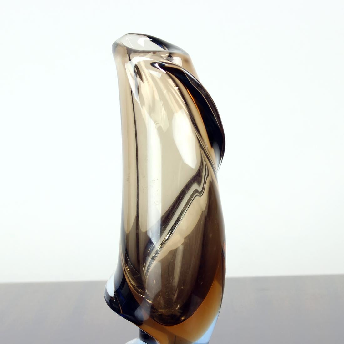 Art Glass Vase by Emanuel Beranek, Czechoslovakia, 1960s In Good Condition For Sale In Zohor, SK