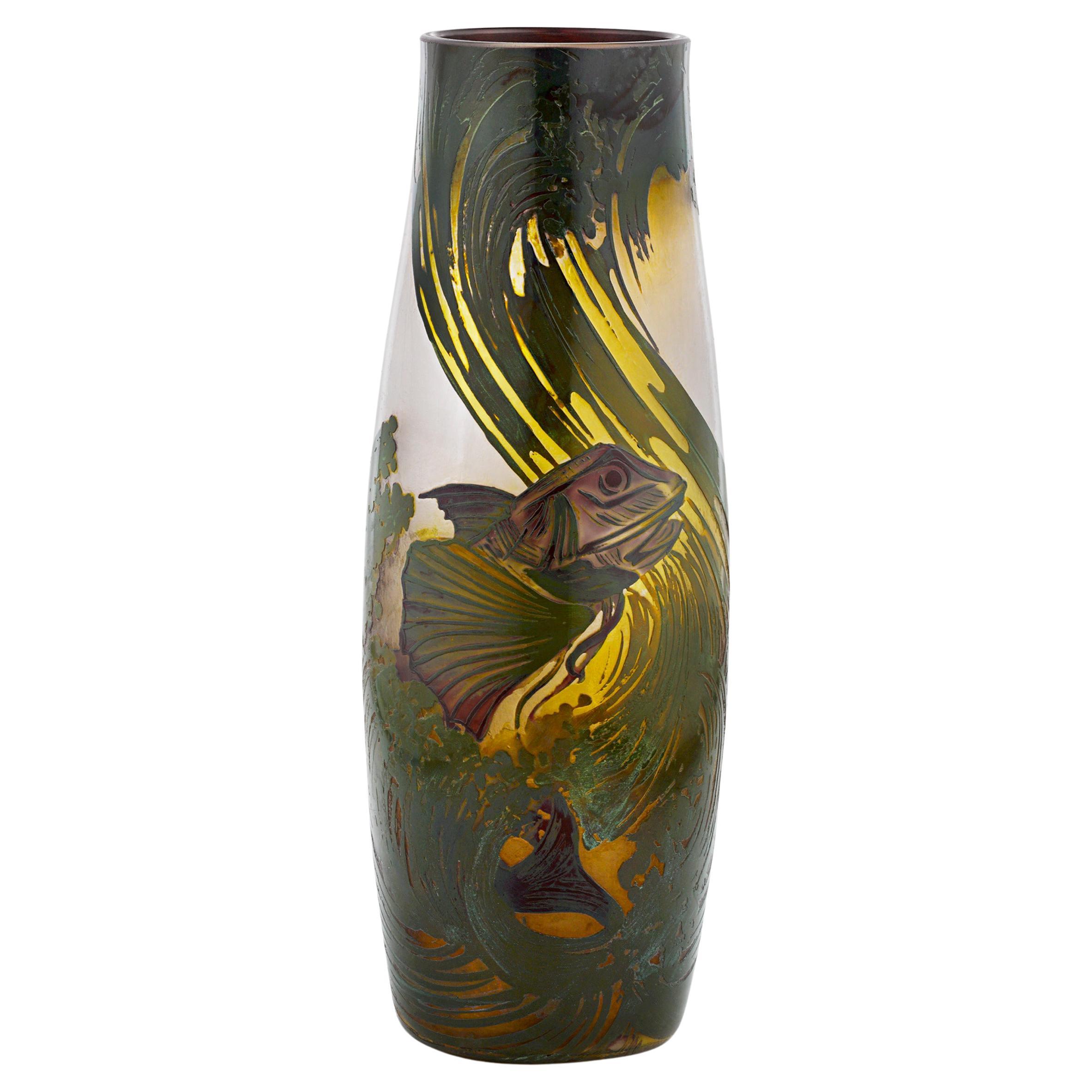Art Glass Vase by Emile Gallé