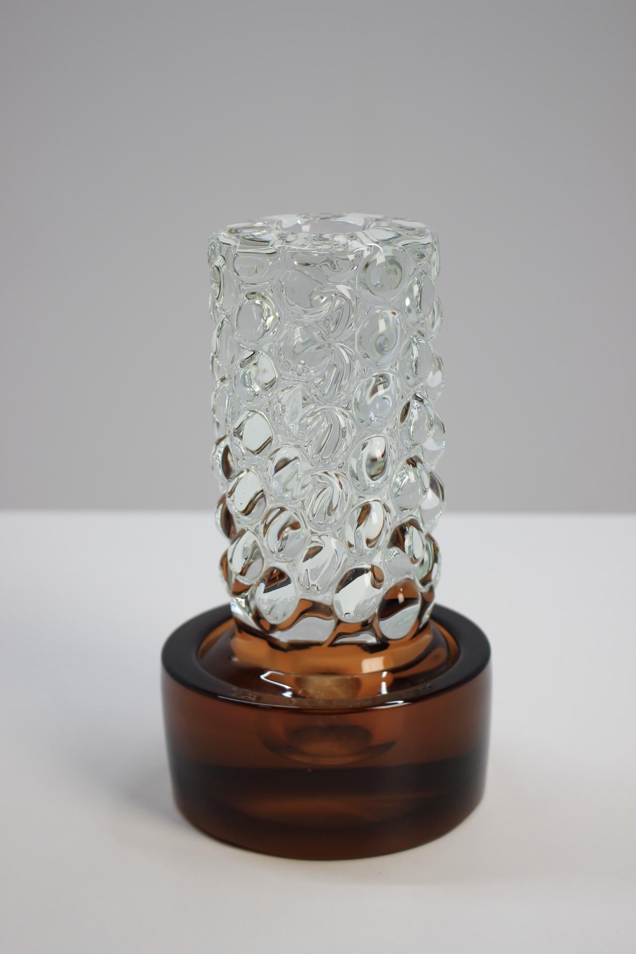 Art Glass Vase by Frantisek Vizner for Skrdlovice, Czech, circa 1970 3