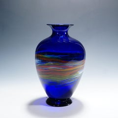 Vase en verre d'art de Gianni Versage pour Vetreria Archimede Seguso, vers 1990