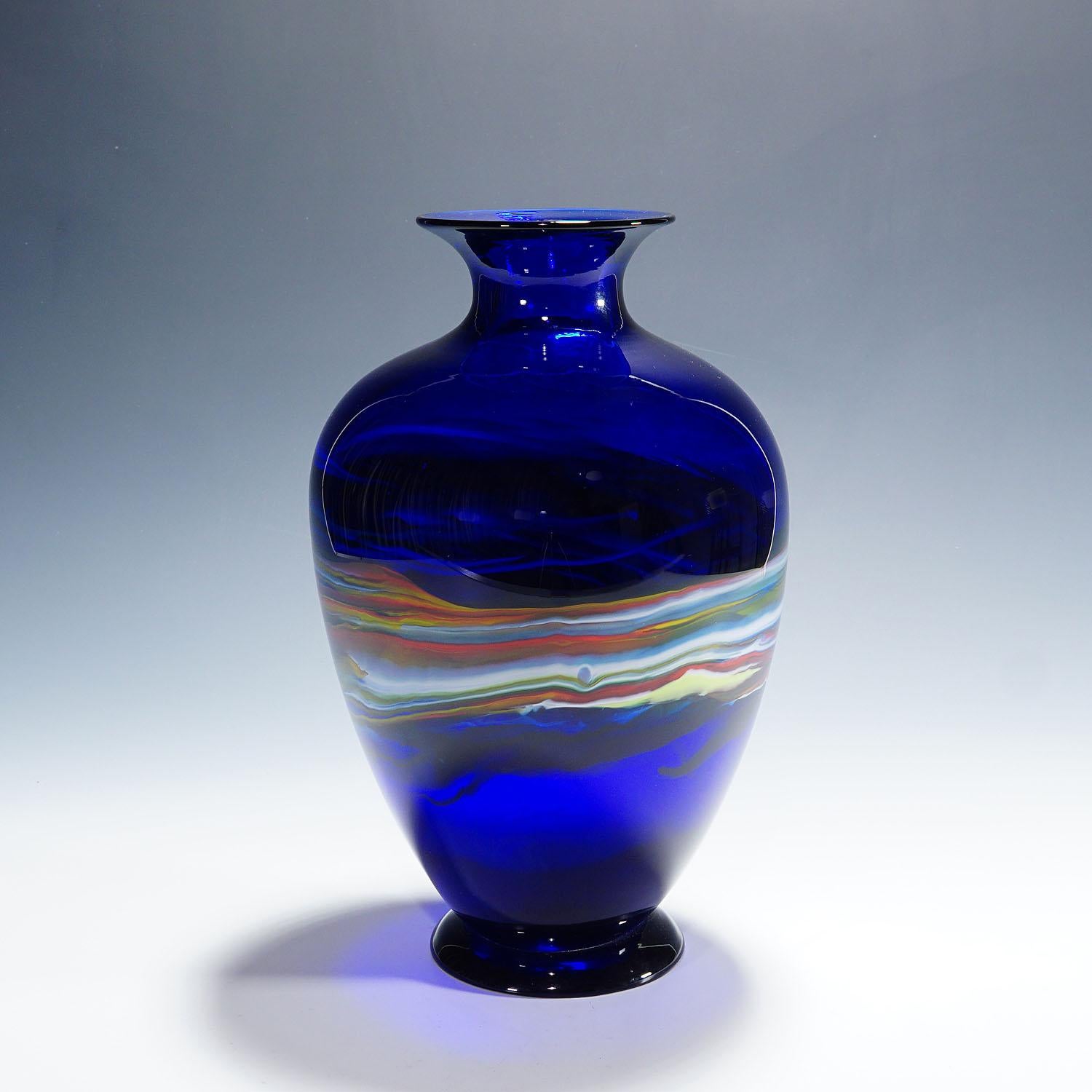 Mid-Century Modern Art Glass Vase by Gianni Versage for Vetreria Archimede Seguso ca. 1990s For Sale