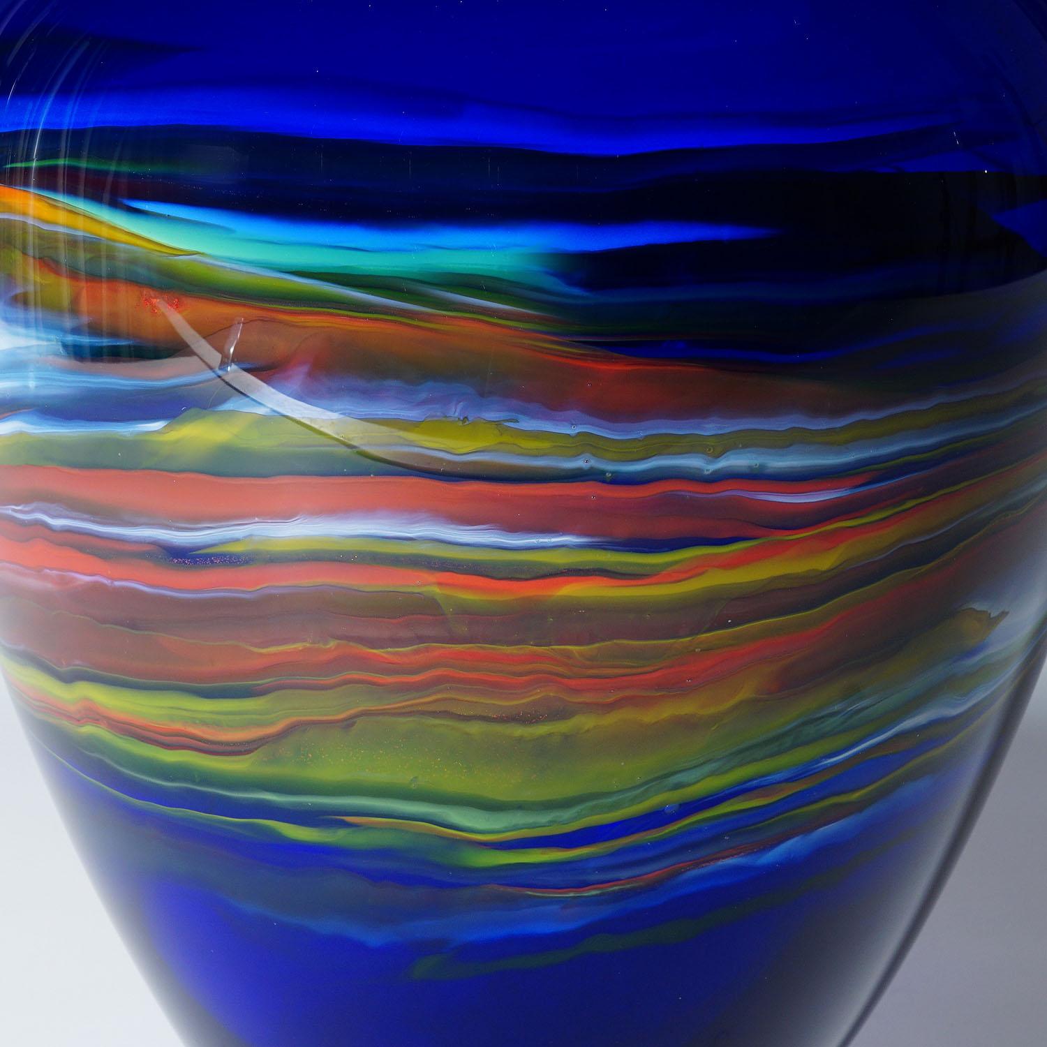 Verre d'art Vase en verre d'art de Gianni Versage pour Vetreria Archimede Seguso, vers 1990 en vente