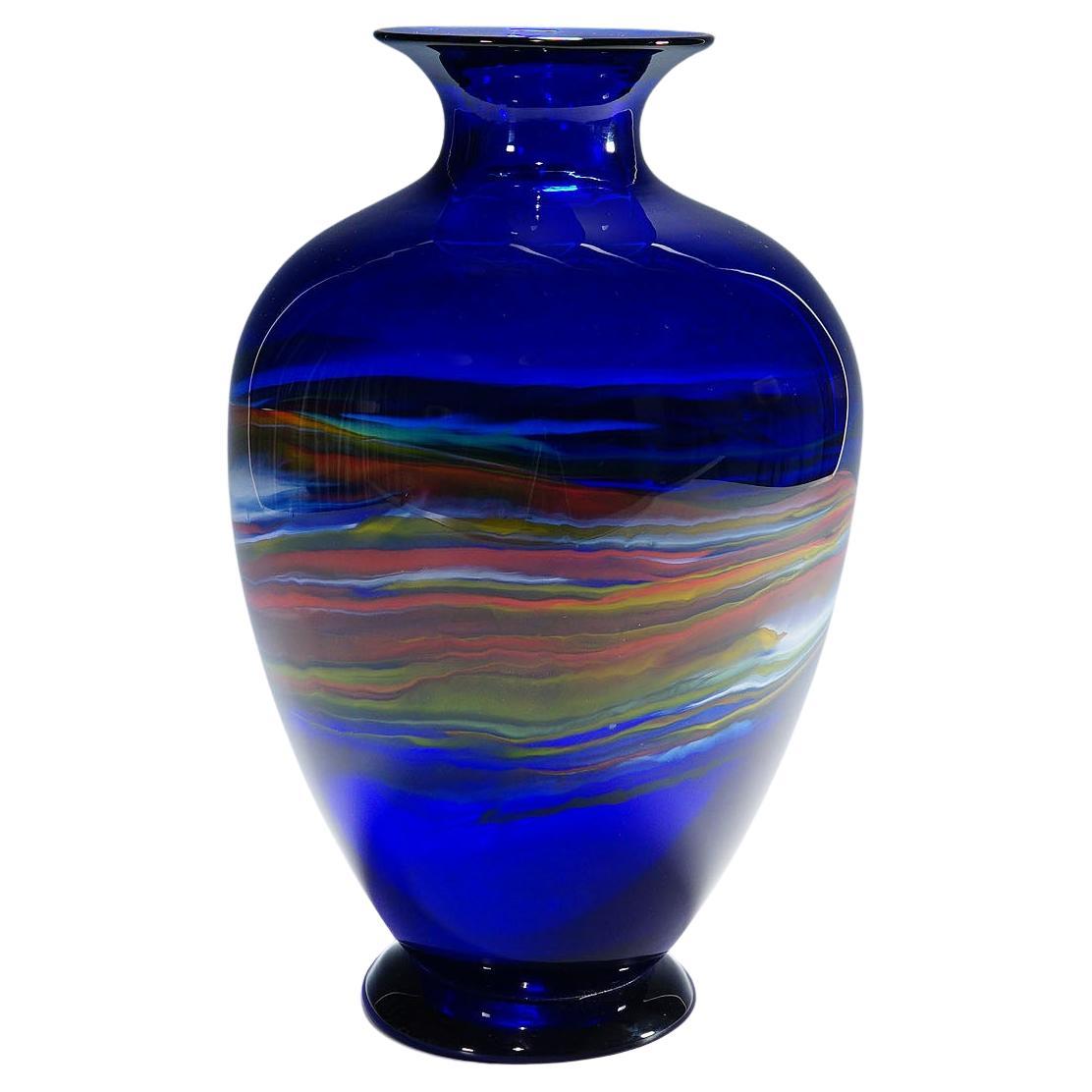 Vase en verre d'art de Gianni Versage pour Vetreria Archimede Seguso, vers 1990 en vente