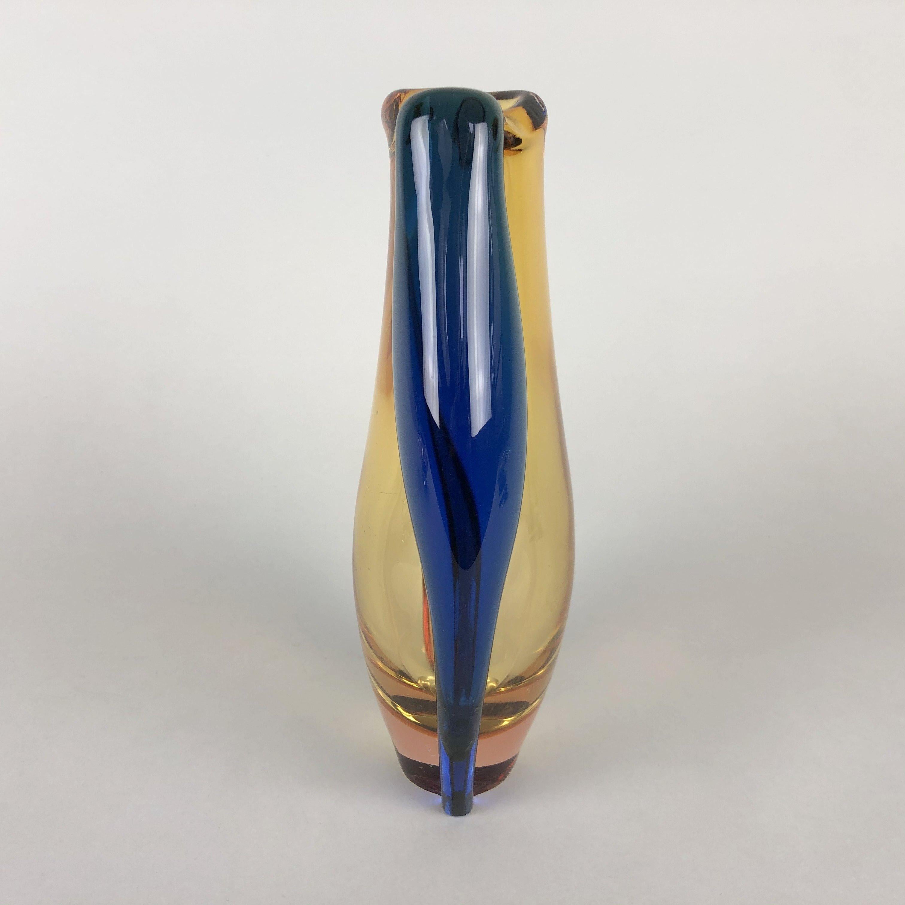 czechoslovakia glass vase