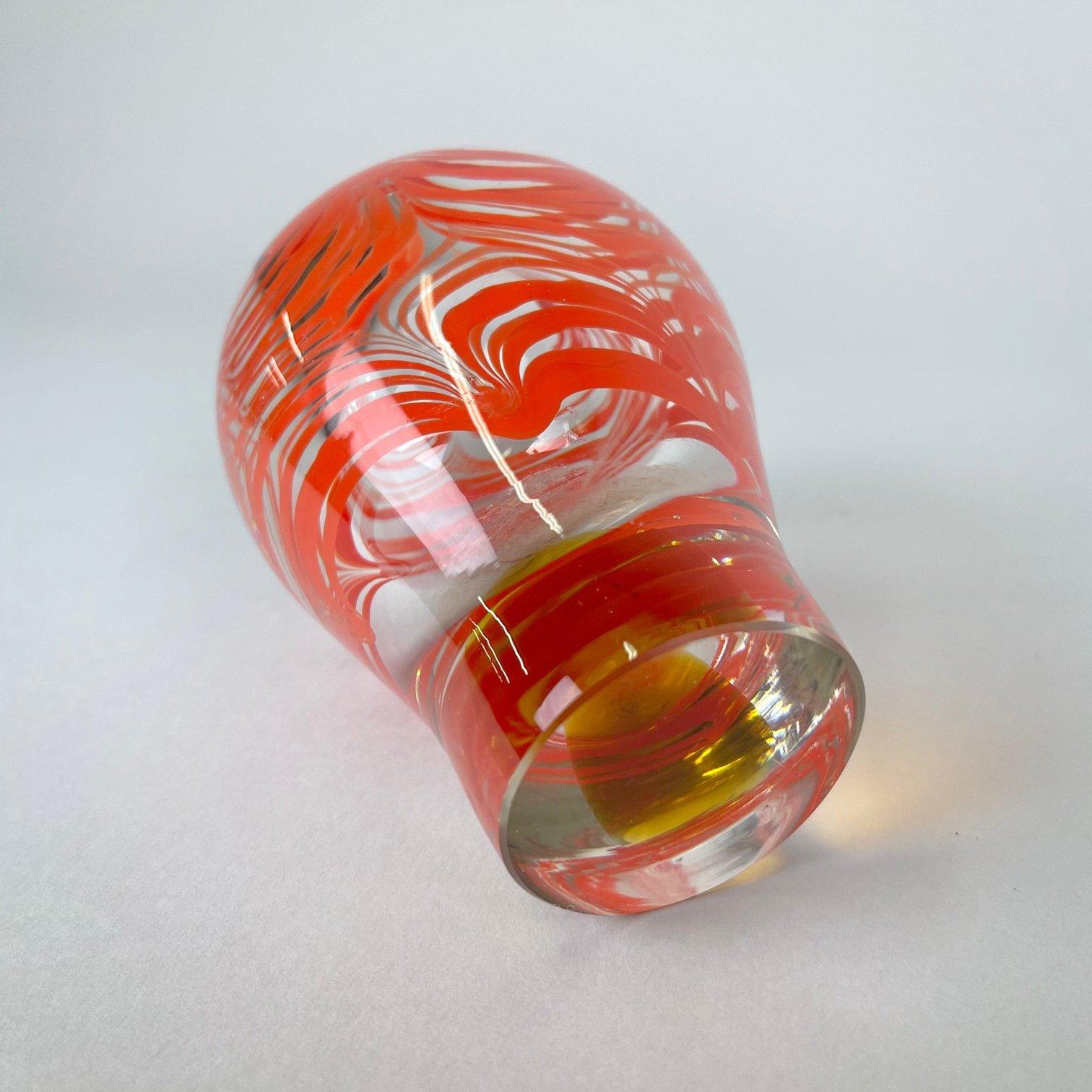 20th Century Art Glass Vase by Ivo Rozsypal, Czechoslovakia, 1970's For Sale