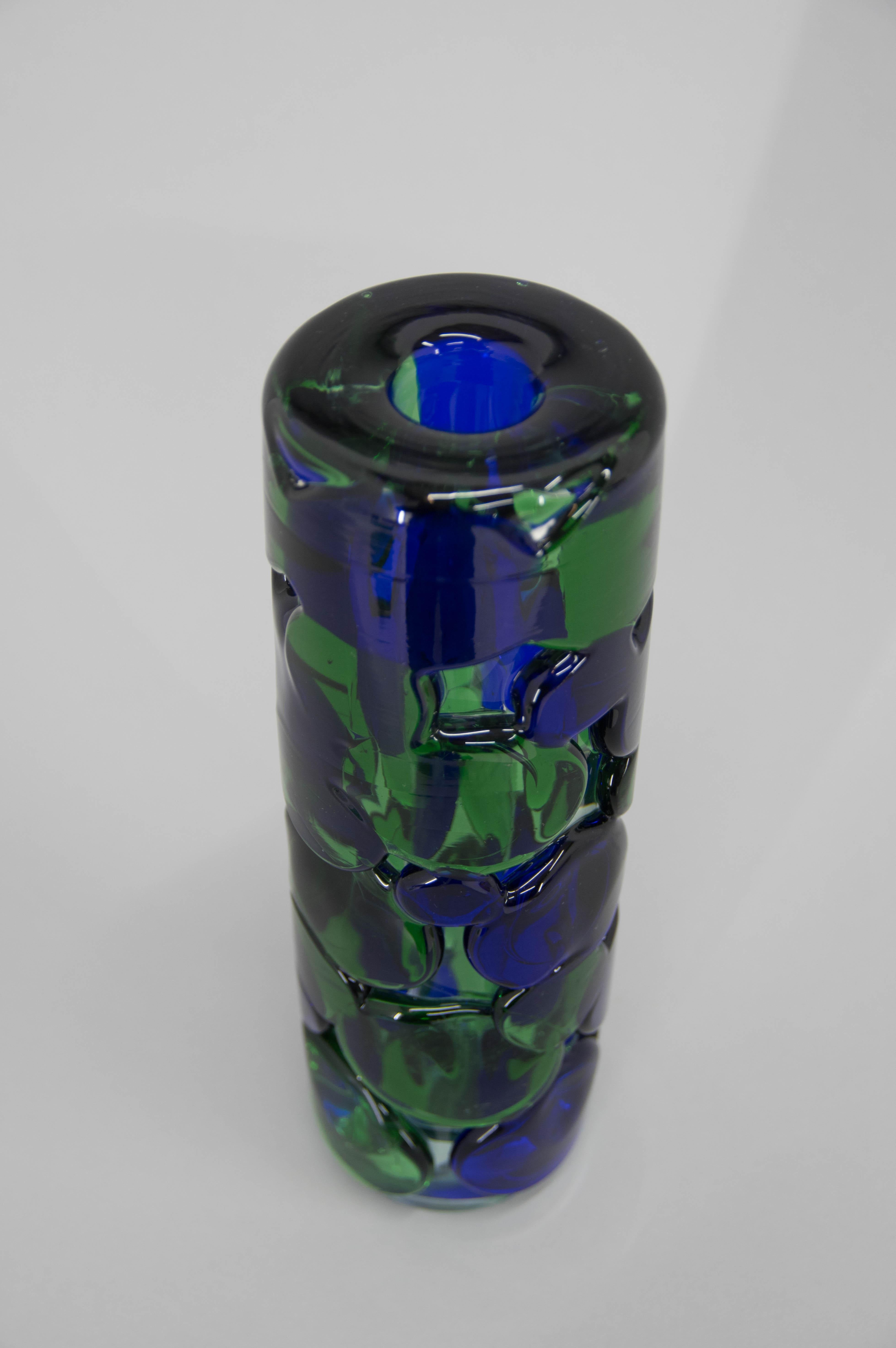 Modern Art Glass Vase by Jaroslav Svoboda, circa 1980