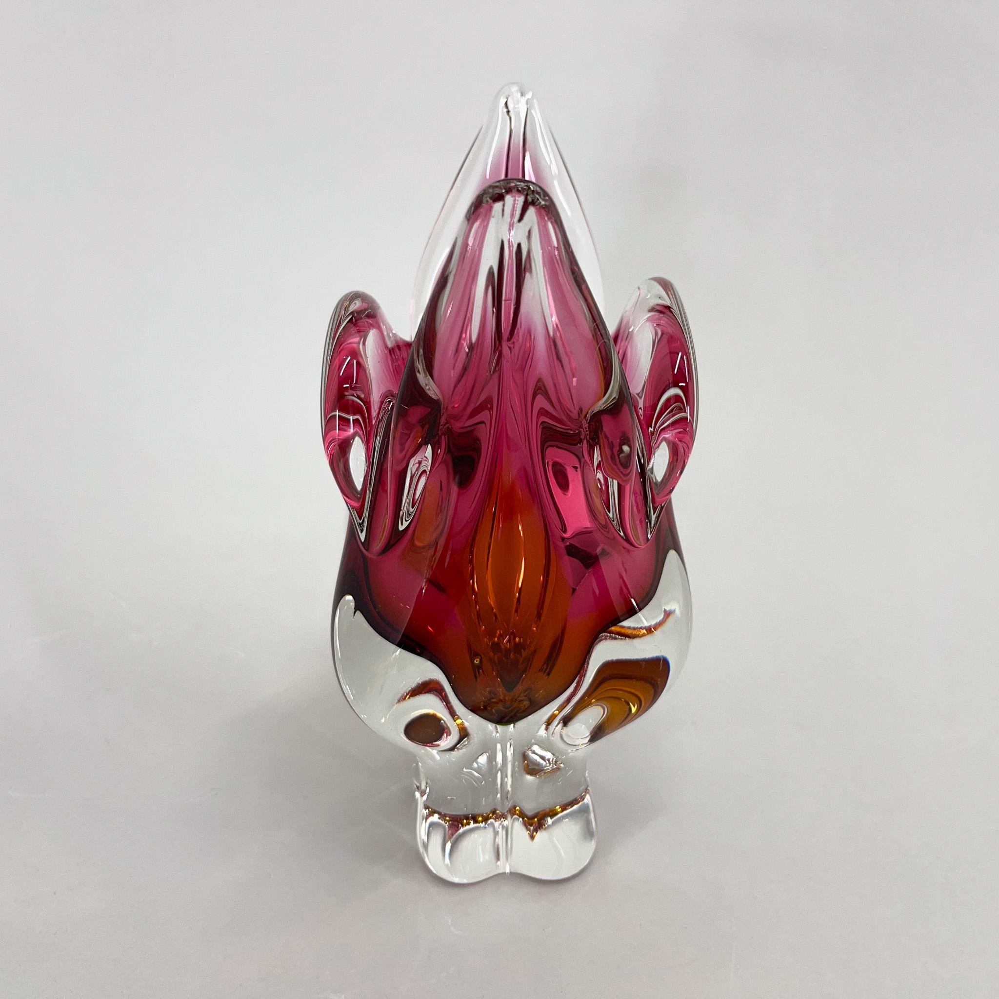 Art Glass Vase by Josef Hospodka for Chribska Glassworks, 1960's For Sale 1