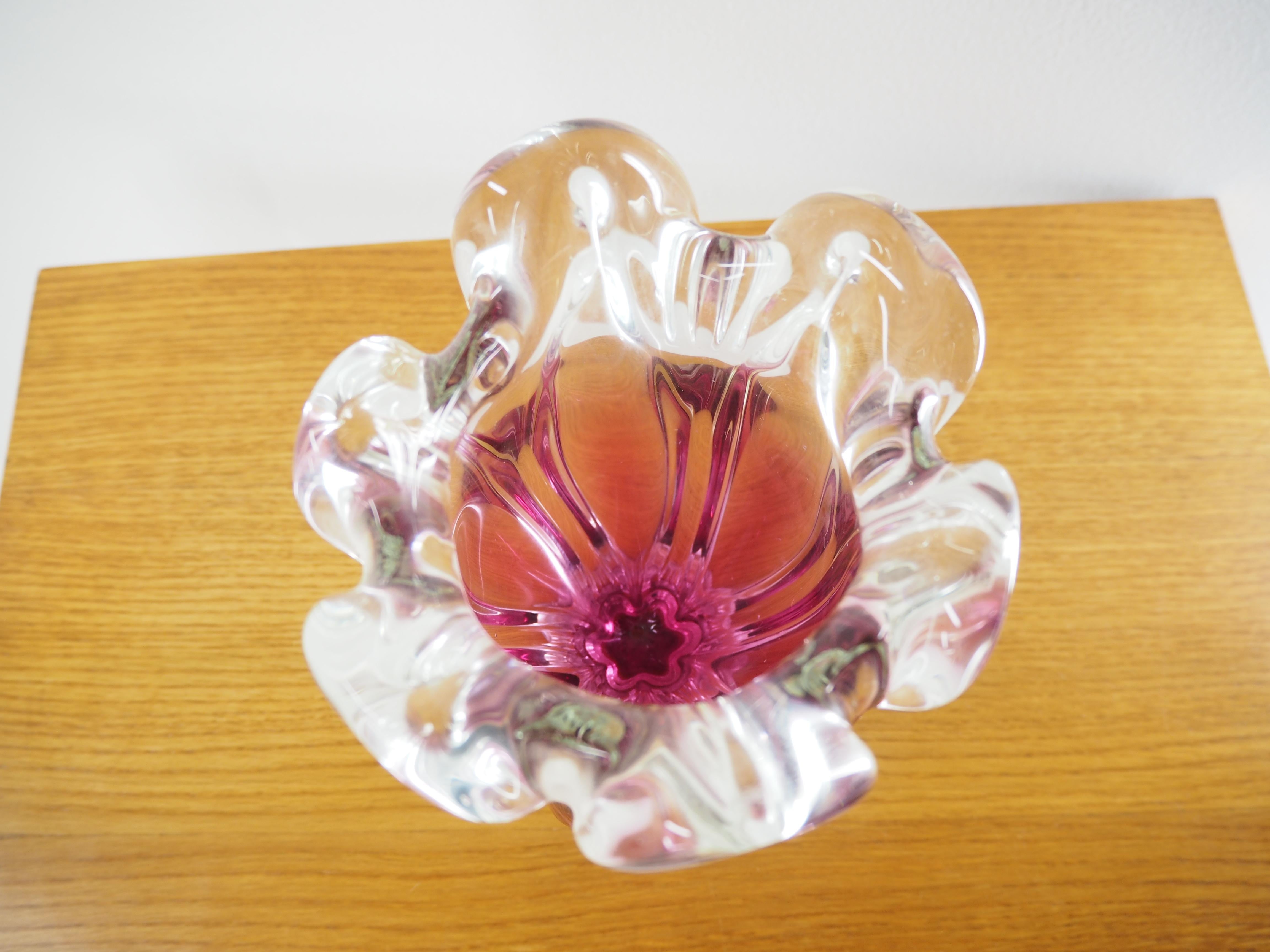 Czech Art Glass Vase by Josef Hospodka for Chribska Glassworks, 1960s