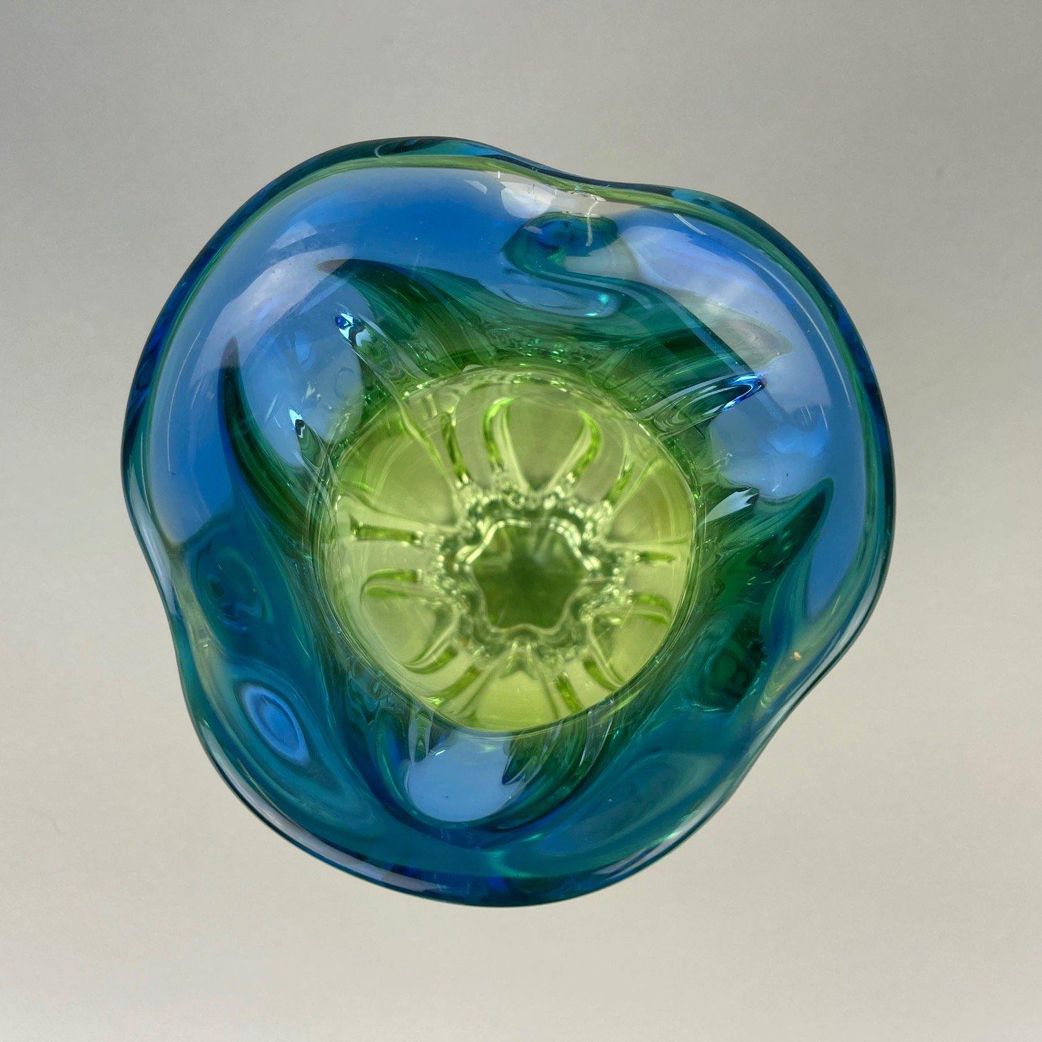 Art Glass Vase by Josef Hospodka for Chribska Glassworks, 1960's 1