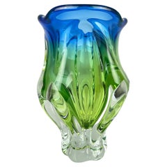 Art Glass Vase by Josef Hospodka for Chribska Glassworks, 1960's