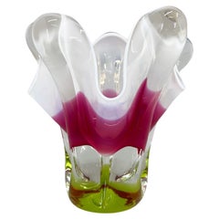 Retro Art Glass Vase by Josef Hospodka for Chribska Glassworks, 1960's