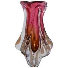 Art Glass Vase by Josef Hospodka  For Chribska Glassworks,1960‘s.