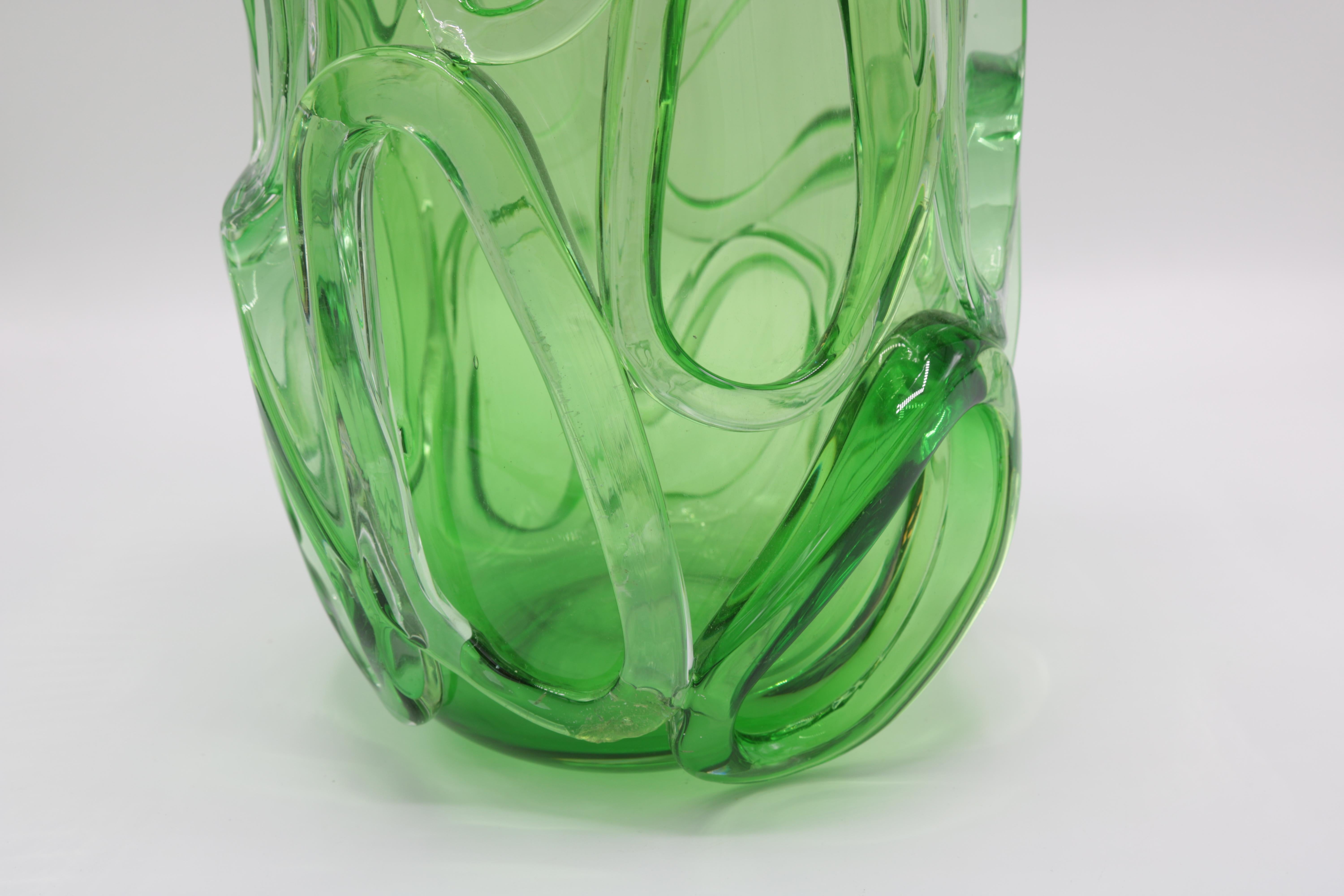 German Art Glass Vase by Martin Postch For Sale