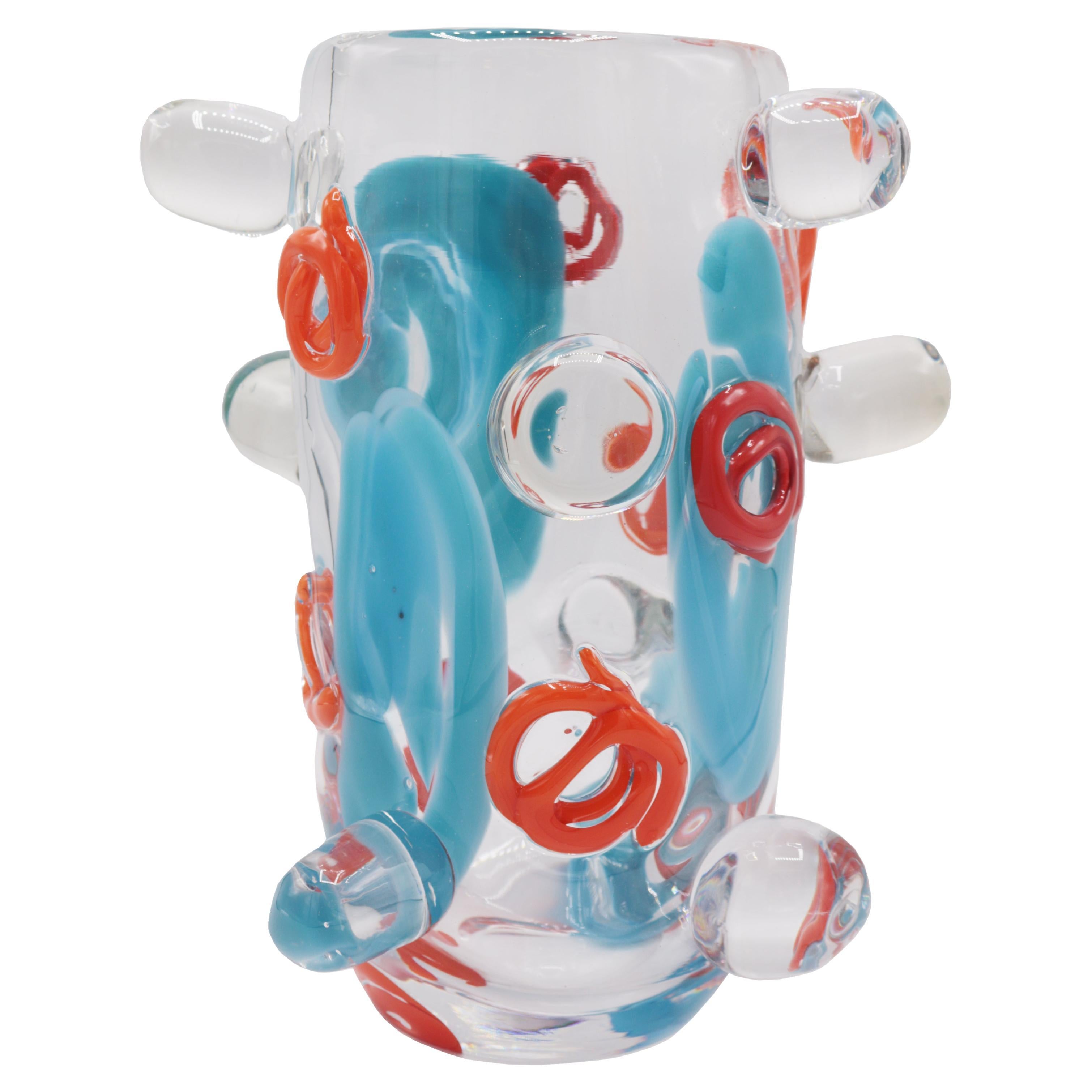 Vase aus Kunstglas von Martin Postch im Angebot