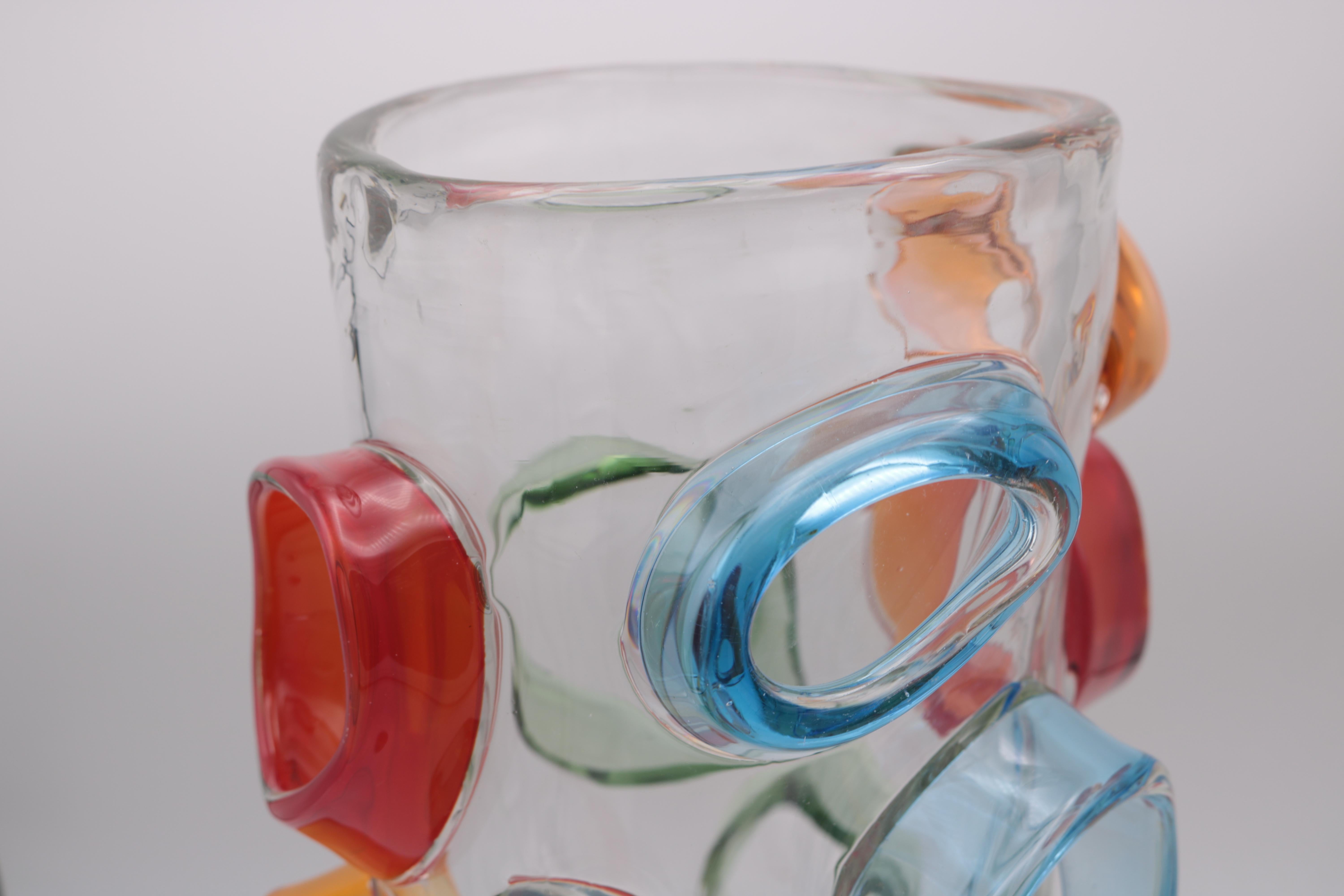 Modern Art Glass Vase by Martin Potsch For Sale
