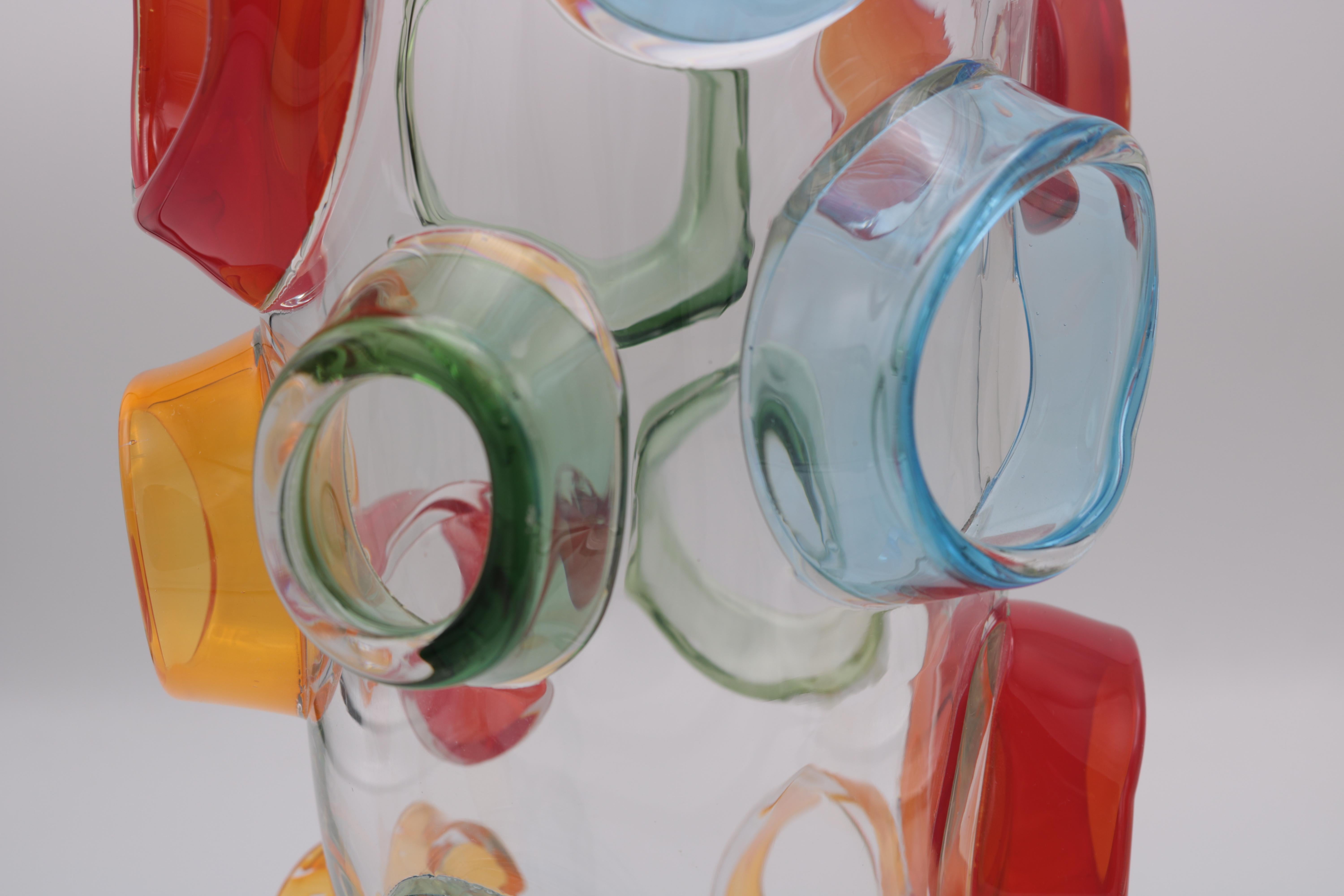 German Art Glass Vase by Martin Potsch For Sale