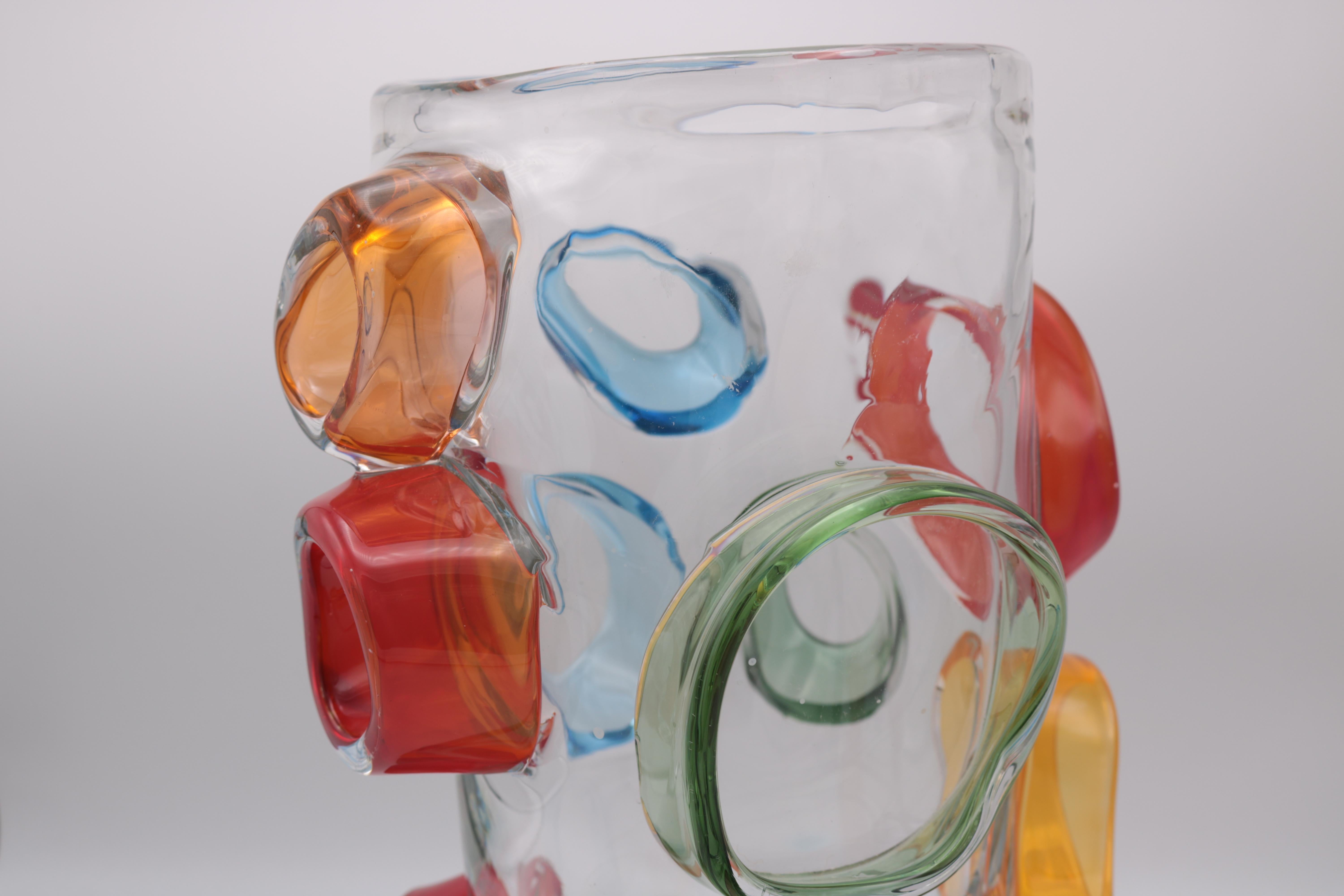 Vase aus Kunstglas von Martin Potsch (Glaskunst) im Angebot