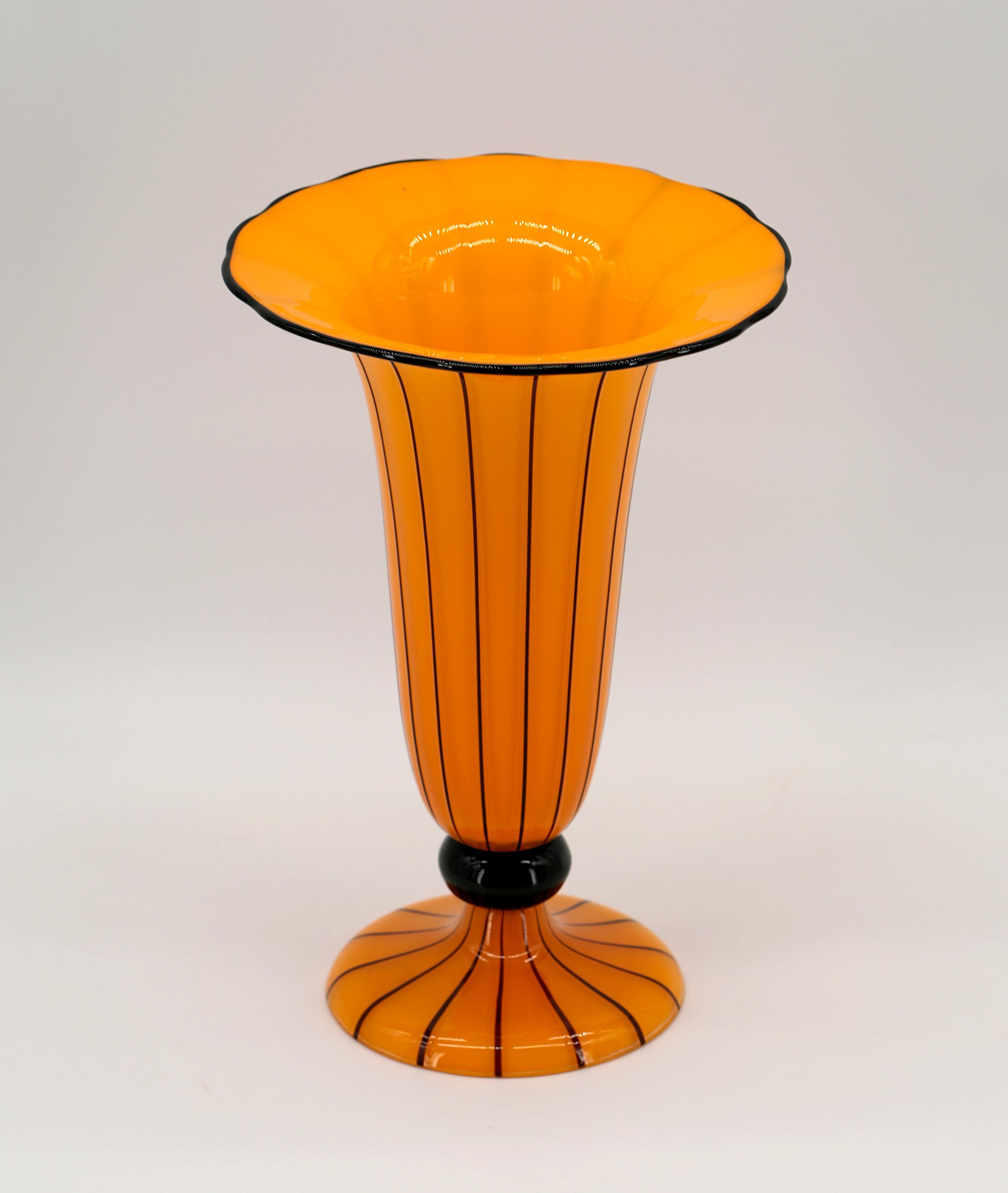 Art Nouveau Art Glass Vase by Michael Powolny at Loetz, Early 20th Century For Sale