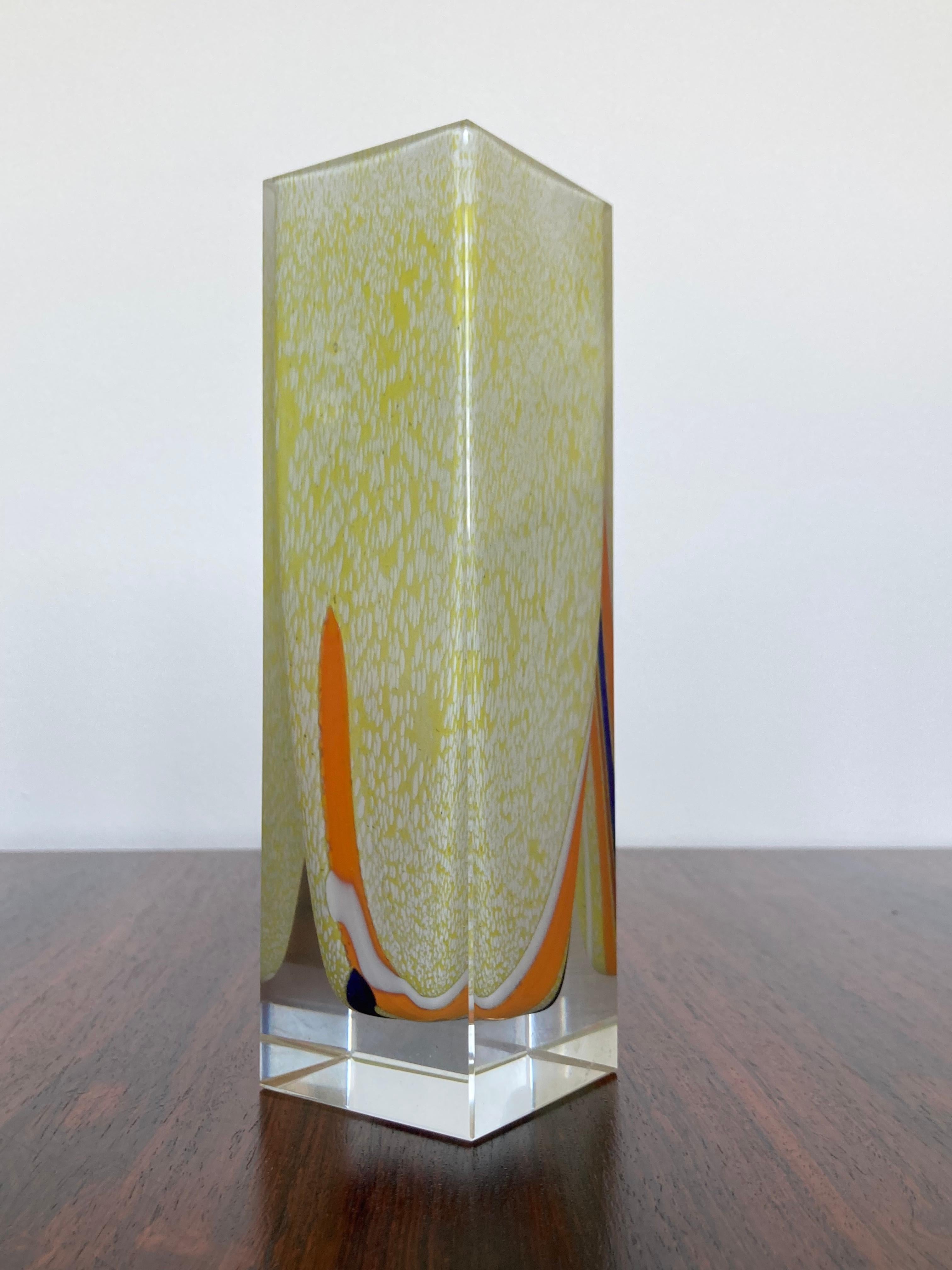 Mid-Century Modern Art Glass Vase by Murano, 1970's For Sale